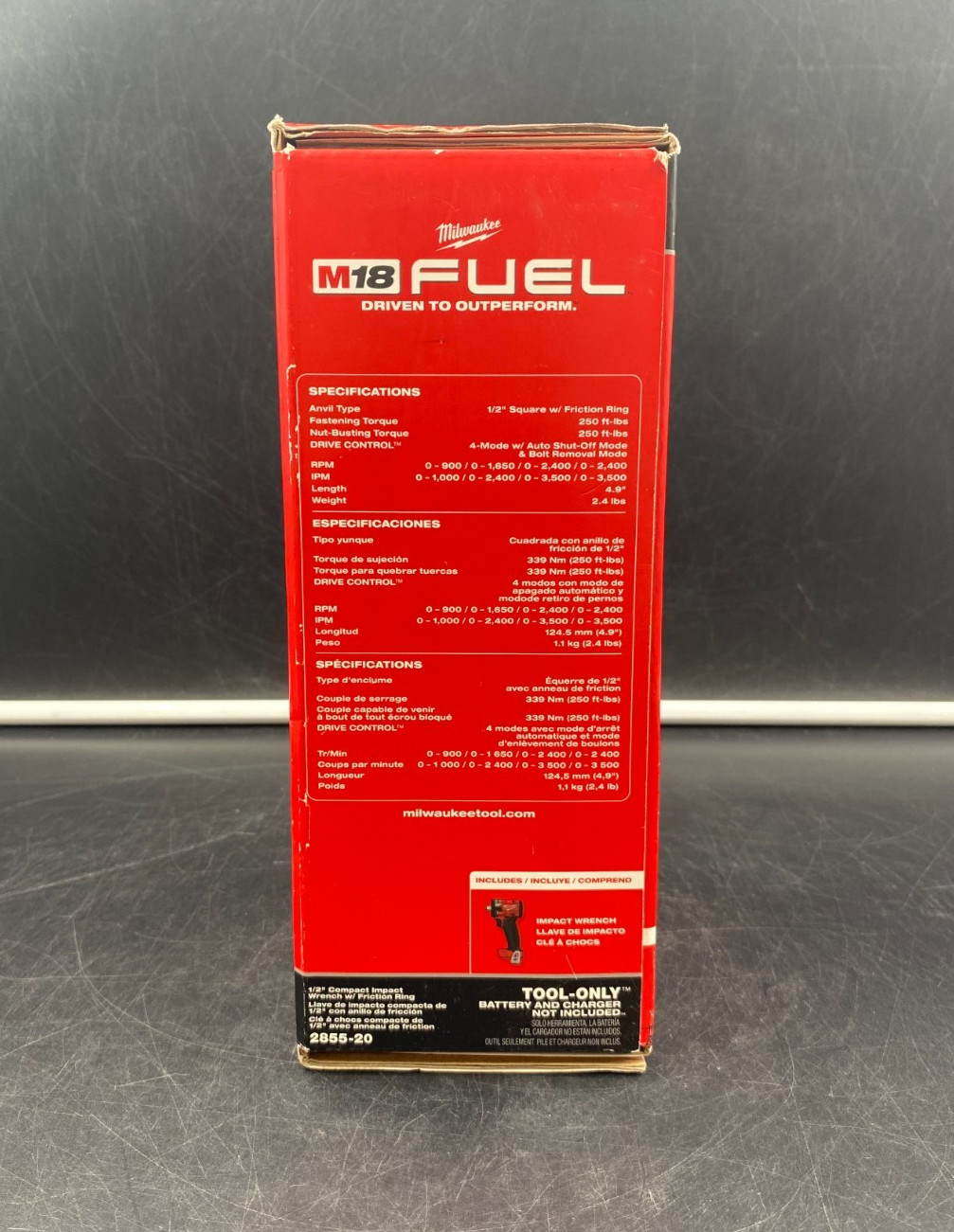 Milwaukee 2855-20 M18 Fuel 1/2&Prime; Compact Impact Wrench w/ Friction Ring – NEW