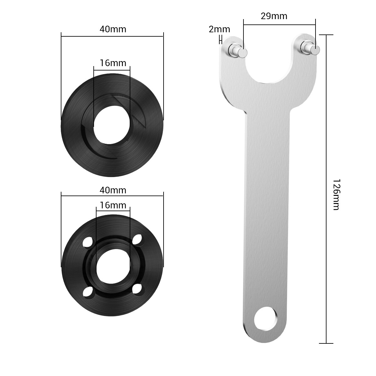 Angle Grinder Spanner Wrench Flange Lock Nut Set For Dewalt Milwaukee 5/8&Prime;-11