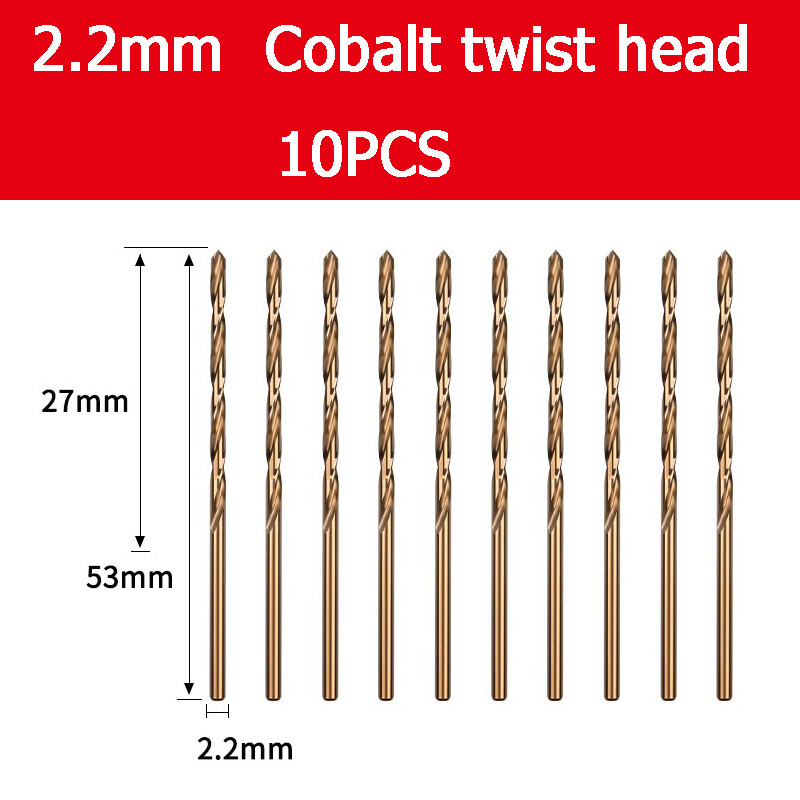 2.2mm Cobalt twist head Hss Twist Drill Bits With Straight Shank