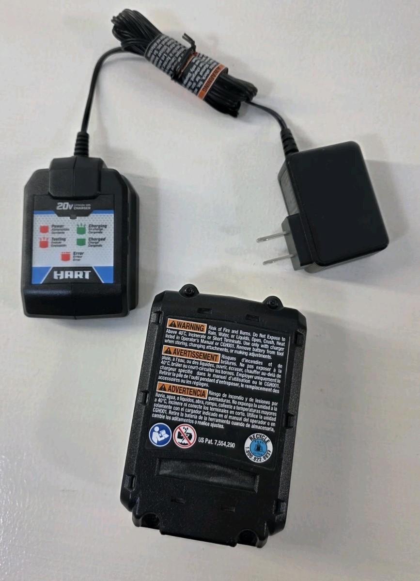 Hart 20V Combo Kit HPCK221BSB 6-1/2&Prime; Saw & 1/2&Prime; Drill BatteryCharger 2Blades Bag