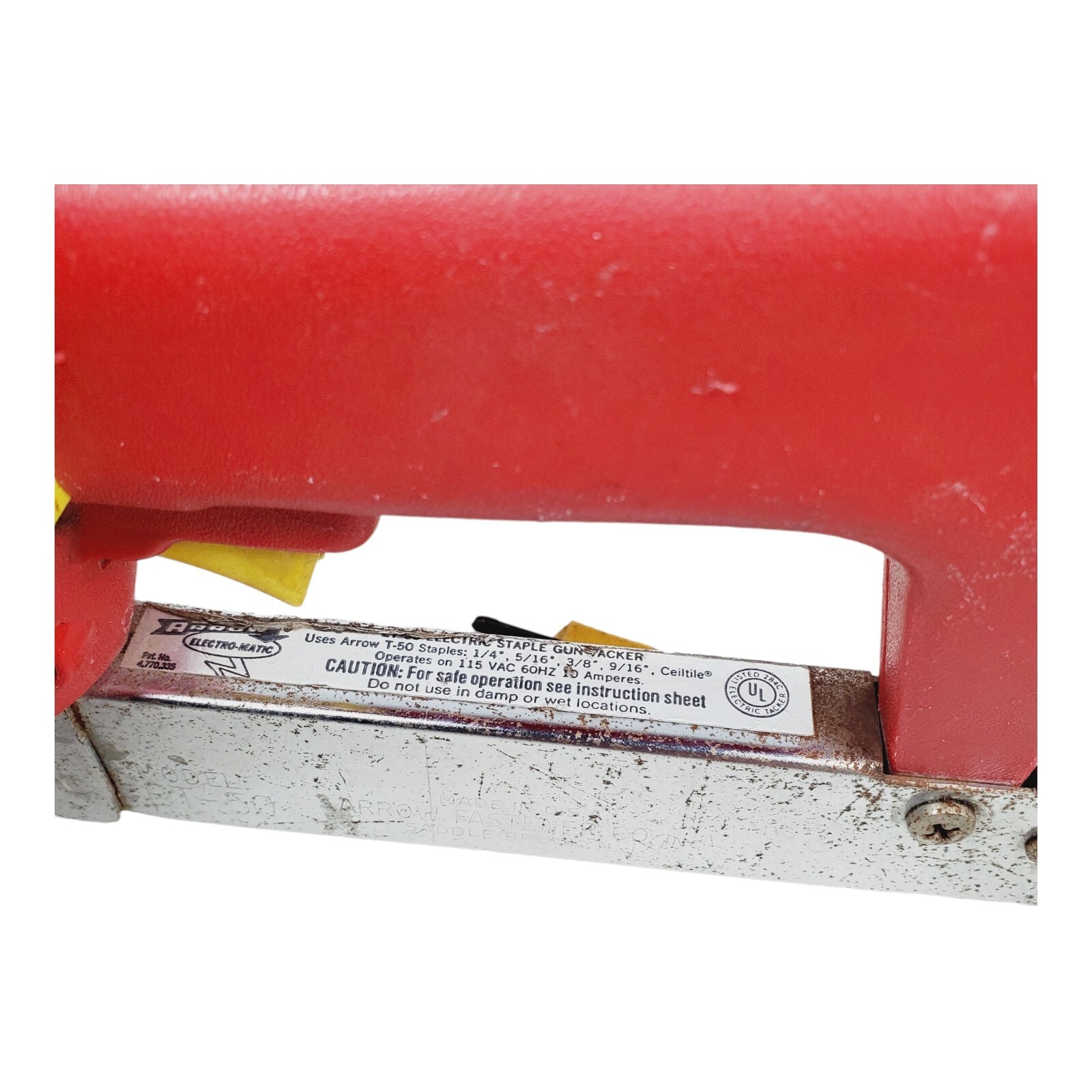 Arrow Electro-Matic ET-50 Electric Staple Gun Corded 110V Heavy Duty Tacker Used