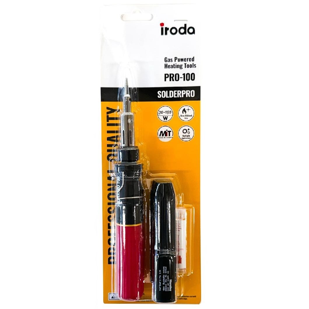 Iroda SOLDERPRO 100, SP100, SP-100 Cordless Butane Gas Soldering Iron – RED