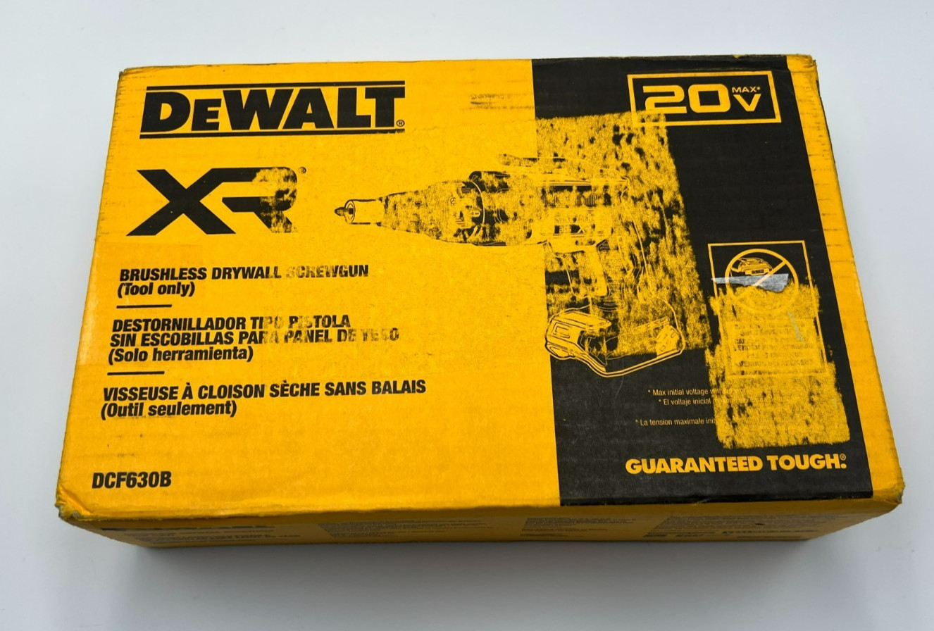 NEW DeWALT DCF630 20V MAX XR Brushless Drywall Screwgun (Tool Only)
