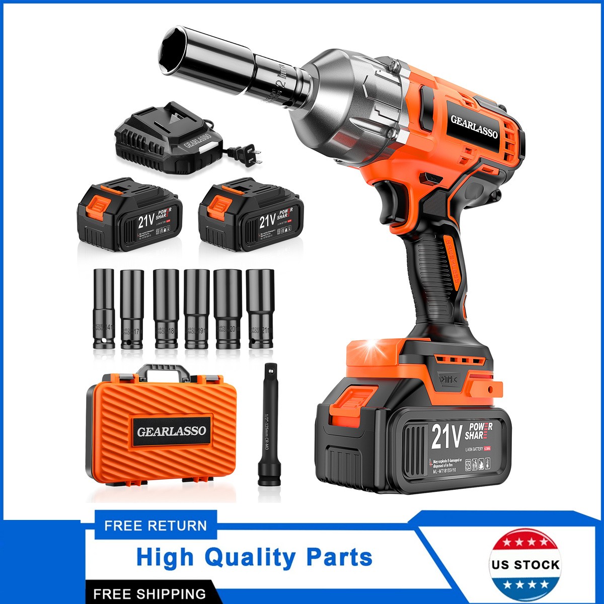 Li-ion Battery Impact High Power 800Nm Electric Impact Wrench Brushless