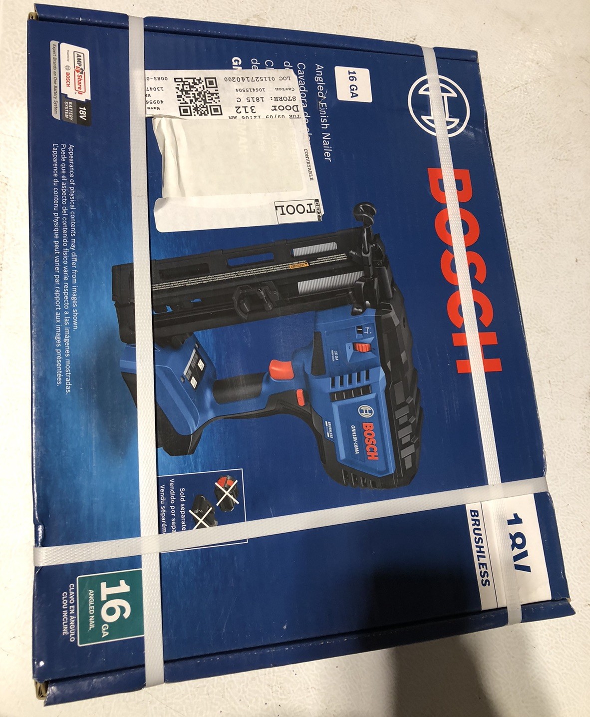 Bosch 18V Brushless 2-1/2-in 16 -Gauge Cordless Finish Nailer