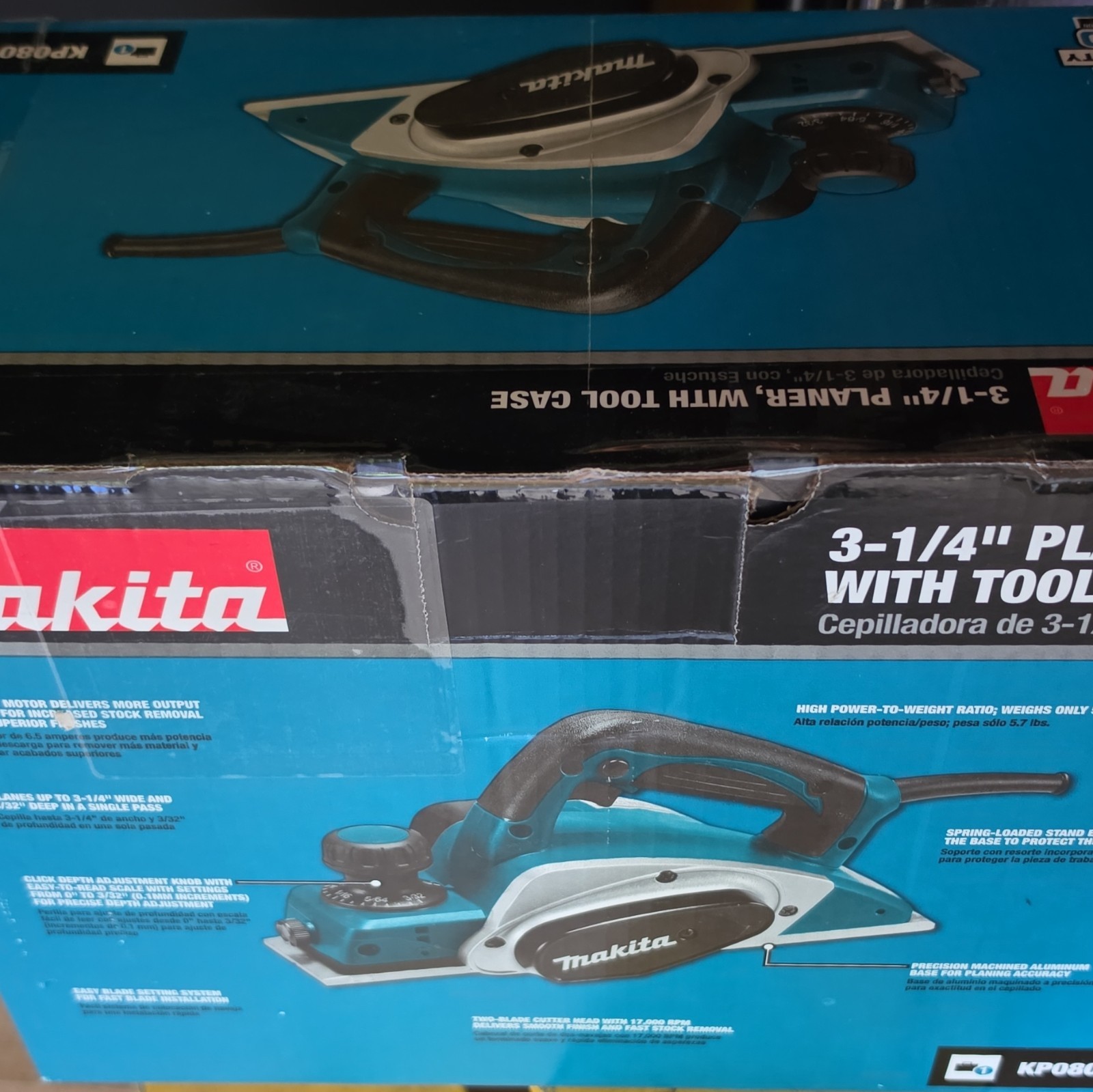 NEW Makita KP0800K 3-1/4&Prime; Corded Hand Planer w/ Hard Case!! Factory Sealed