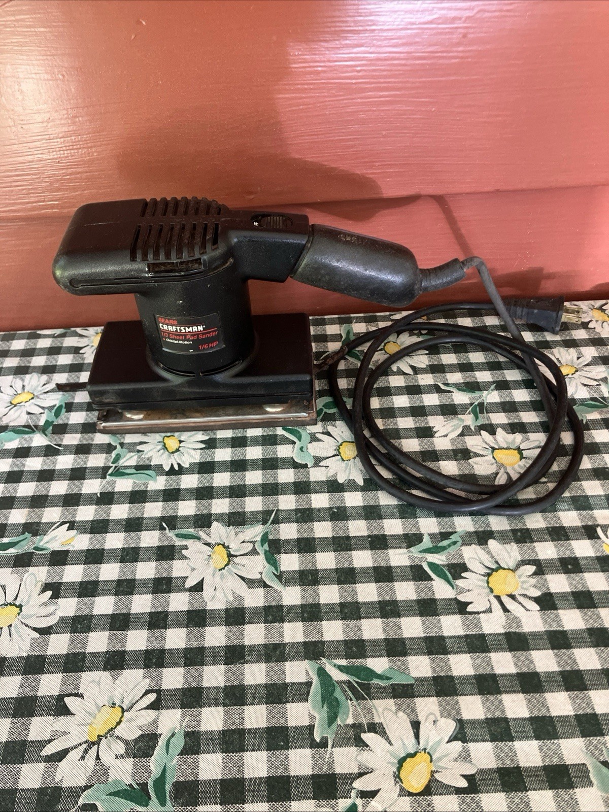 Vintage Sears Craftsman 1/3 Sheet Pad Sander 911611 1/6 HP 2 Amps