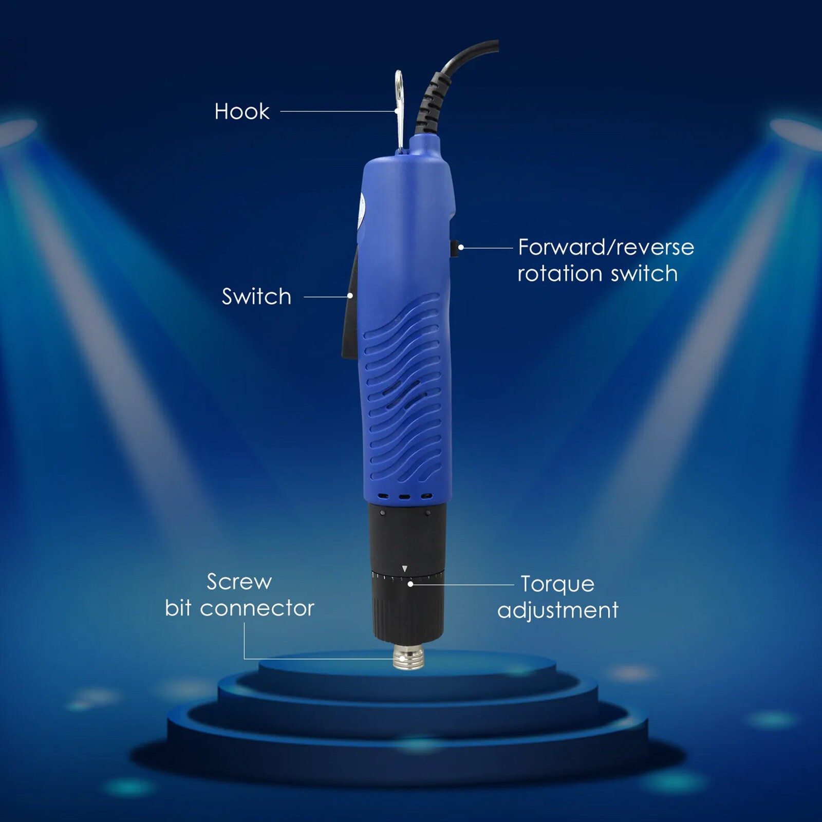 Corded Electric Screwdriver 1/4-in Screw Bit Diameter Tool AC C0F9