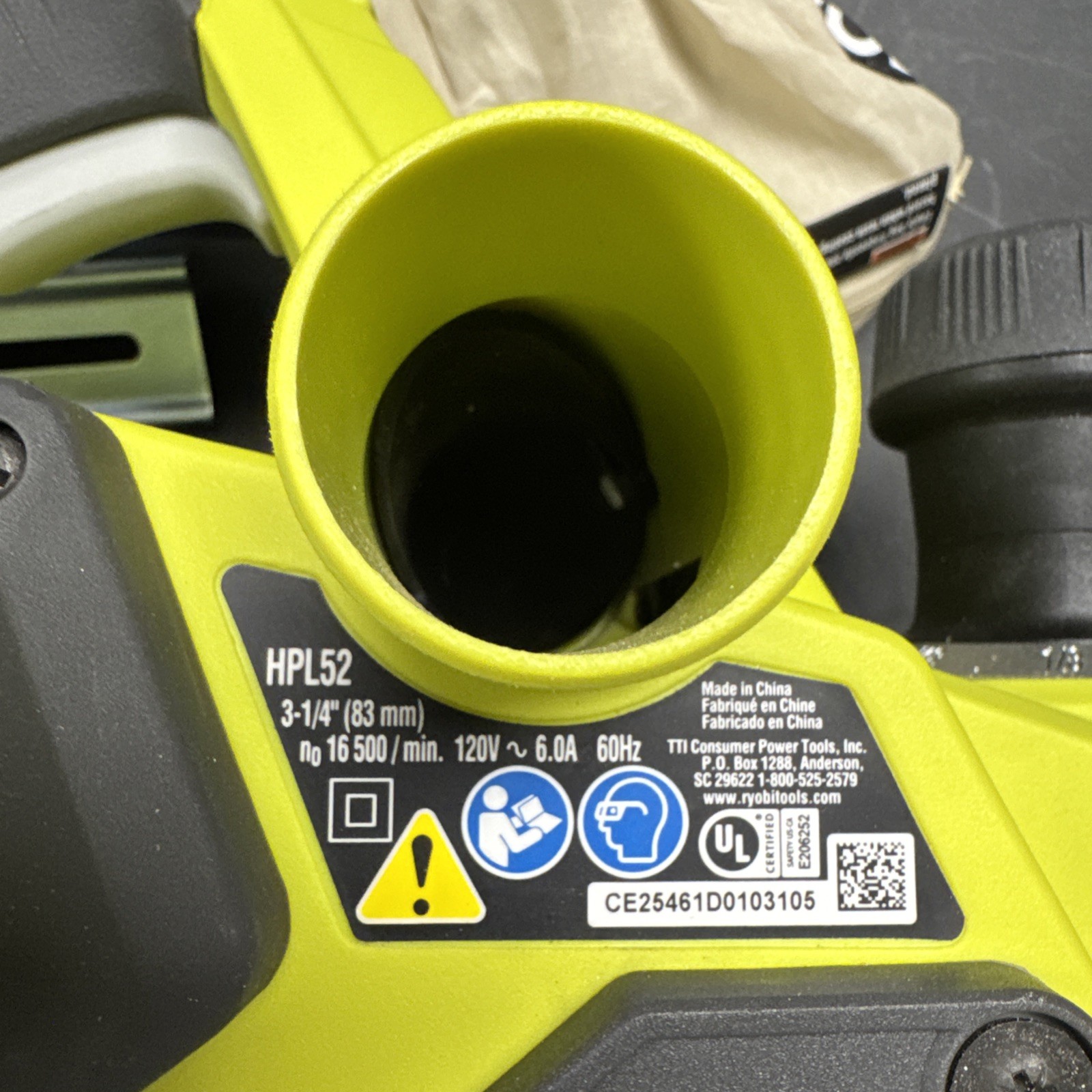 RYOBI 6 Amp Corded Hand Planer 3-1/4 In Dust Bag Carry Bag Open Box New