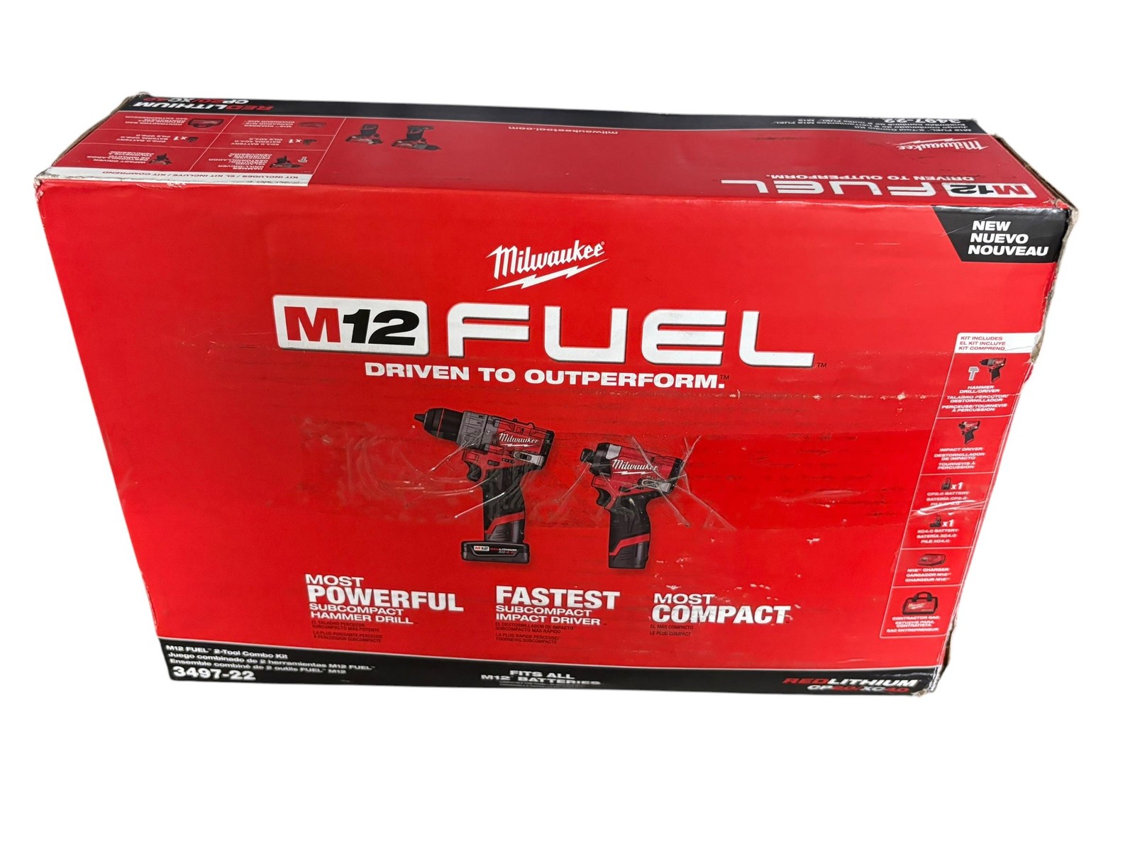 Milwaukee 12-Volt Lithium-Ion Brushless Combo Kit w/2 Batteries
