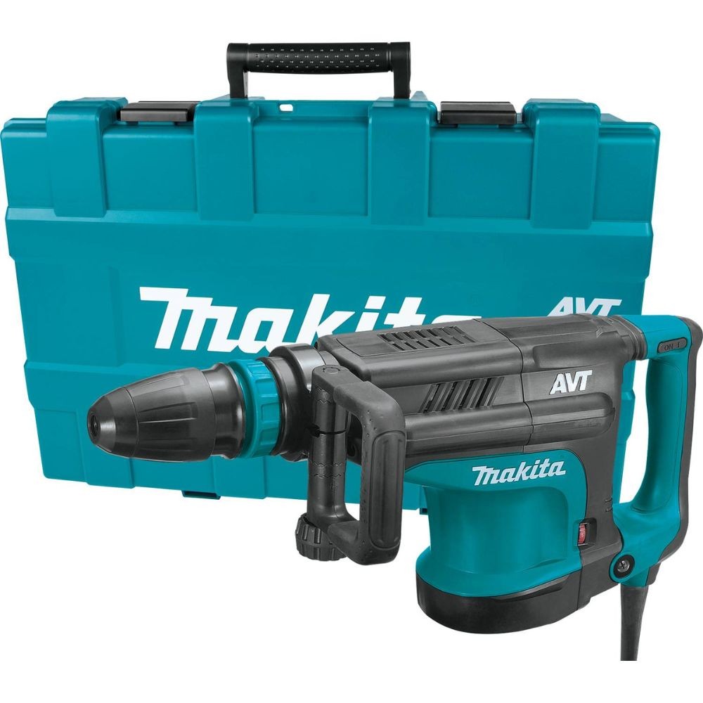 Makita HM1213C 240V 23 lb. SDS-Max AVT Corded Demolition Hammer, 950 – 1,900 BPM