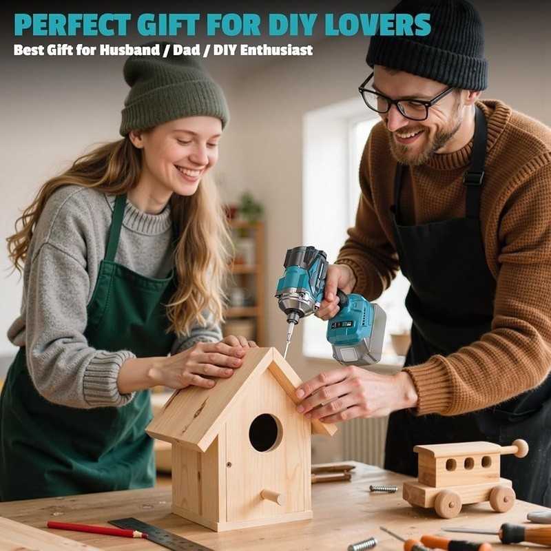 Cordless Impact Driver 2800 In-lbs Torque 18V Brushless Motor 4-Speed Auto-Stop
