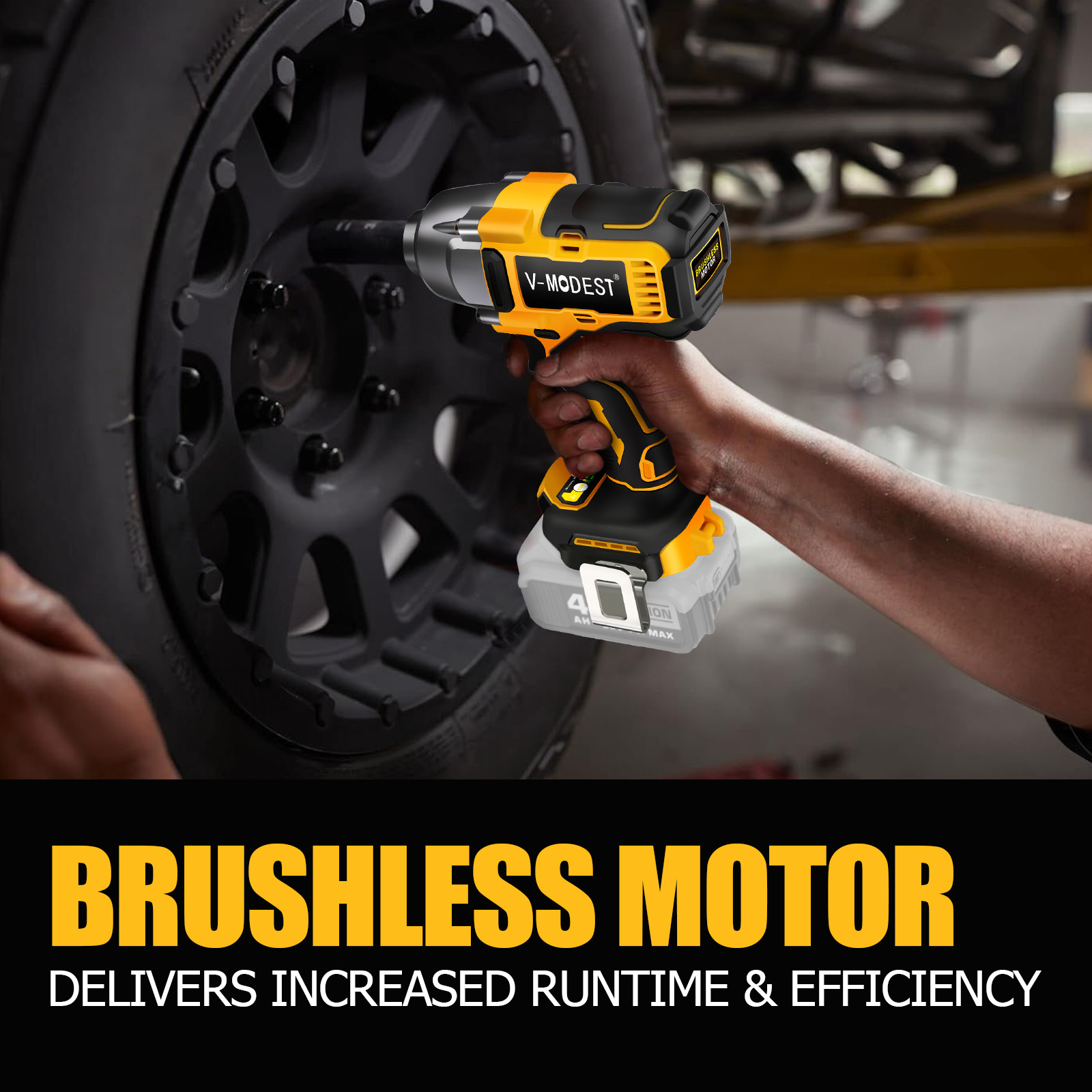 High Torque Fits DeWalt 20v Max Brushless Cordless 1/2 » Impact Wrench 480Ft-lbs