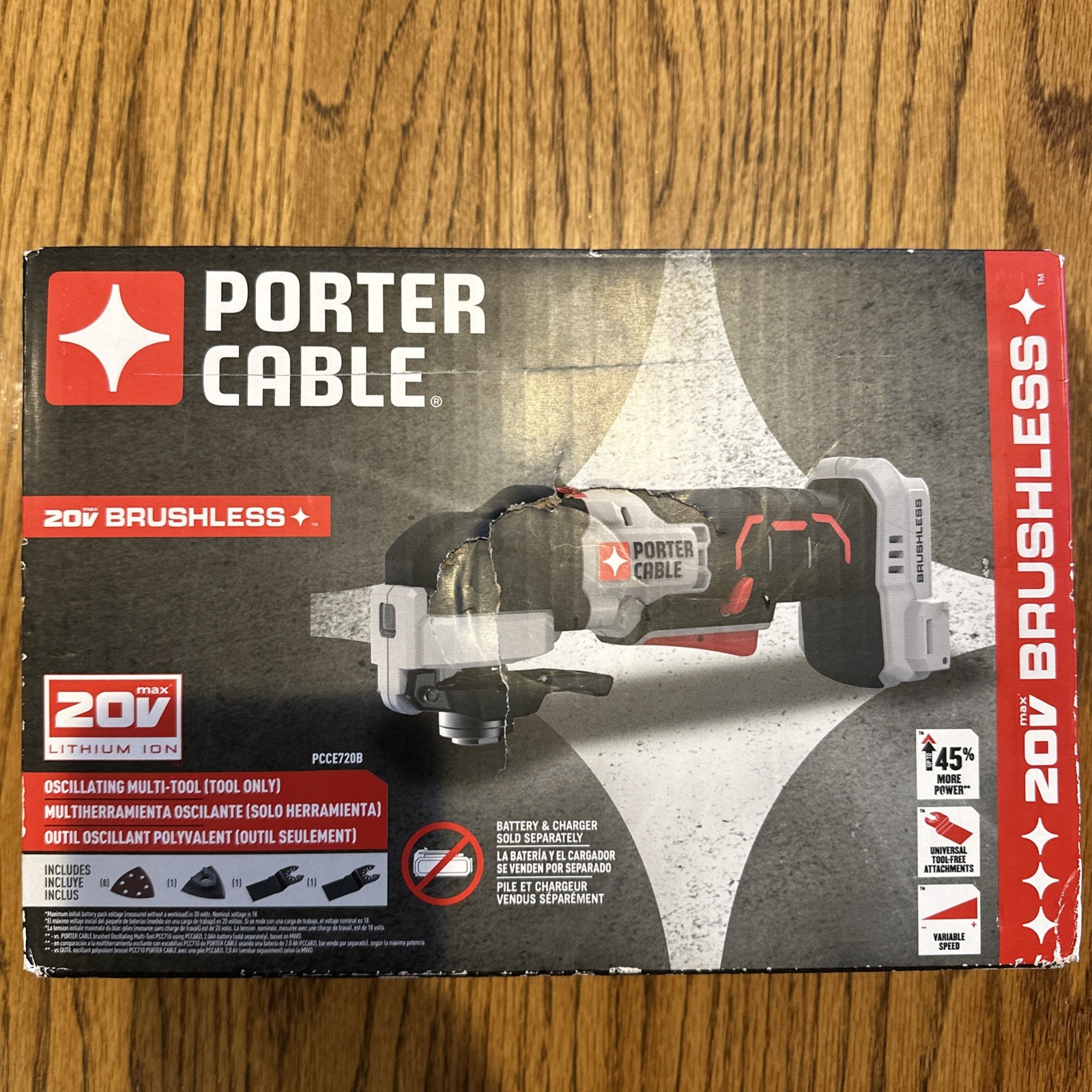 Porter Cable Max 20V Brushless Oscillating Multi-Tool (PCCE720B) – Tool Only