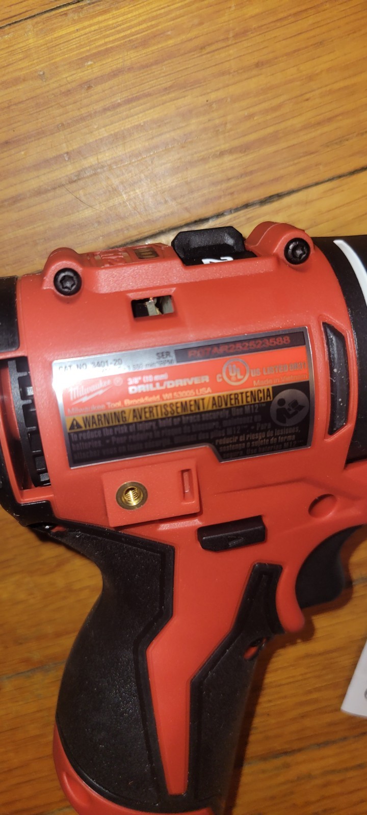 Milwaukee 3401-20 M12 12V 3/8&Prime; Subcompact Brushless Drill/Driver – Tool Only