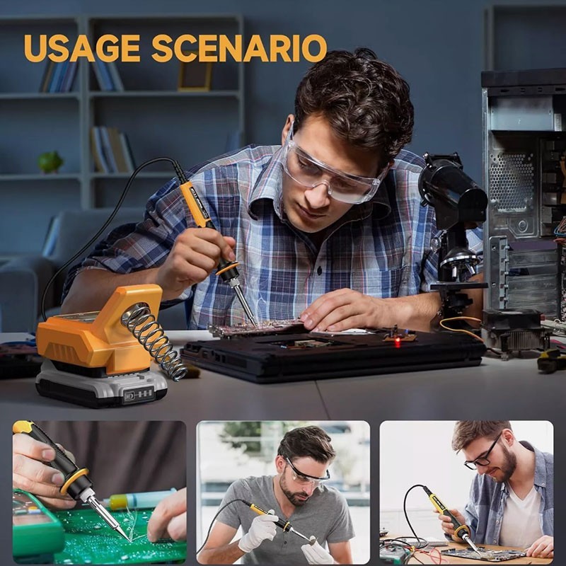 DIY Cordless Electric Digital Soldering Iron Station for Dewalt 20V Max Battery