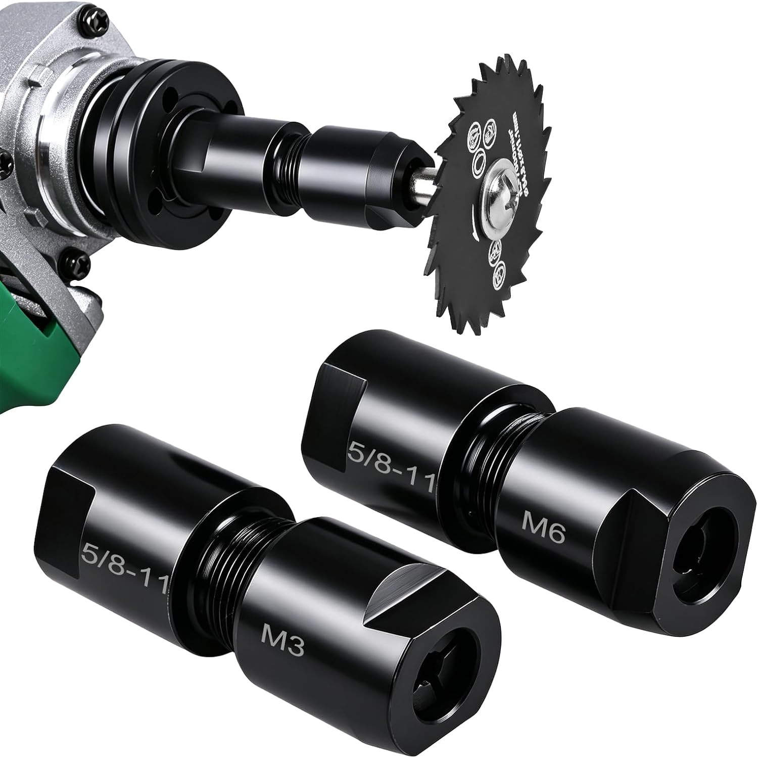 2-Pack Angle Grinder to Die Grinder Adapter, 5/8&Prime;-11 Thread to 1/4&Prime; (6Mm) & 1/8&Prime;