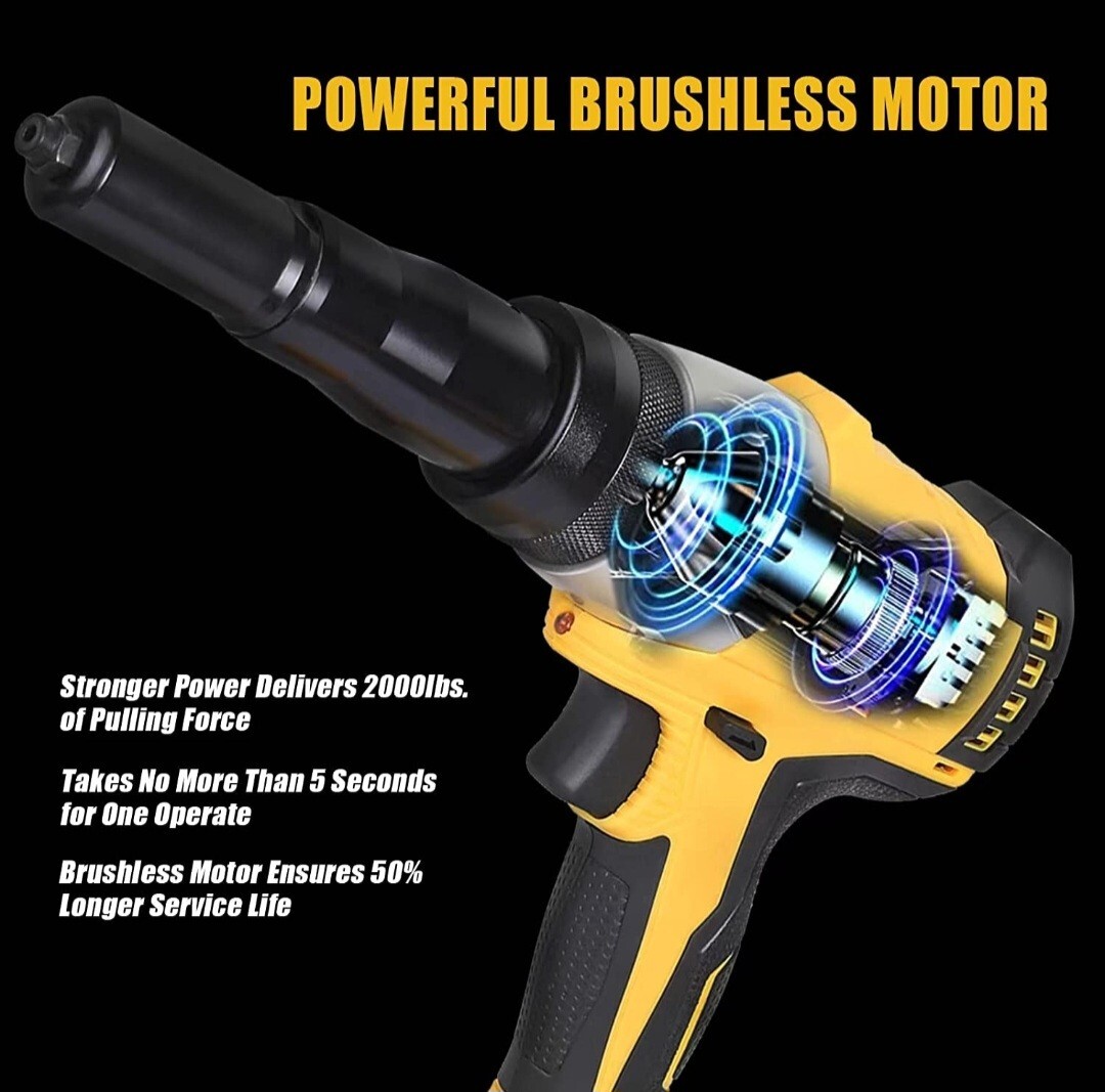 Mellif Cordless Brushless Rivet Gun for Dewalt 20V Max Blind Riveter Tool Only