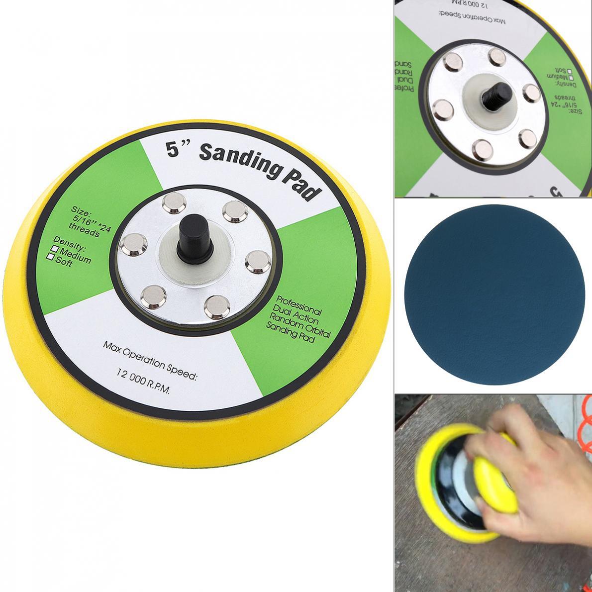 5” Sanding Pad Vinyl PSA Backing 5/16” Arbor for Orbital and Dual Action Sander