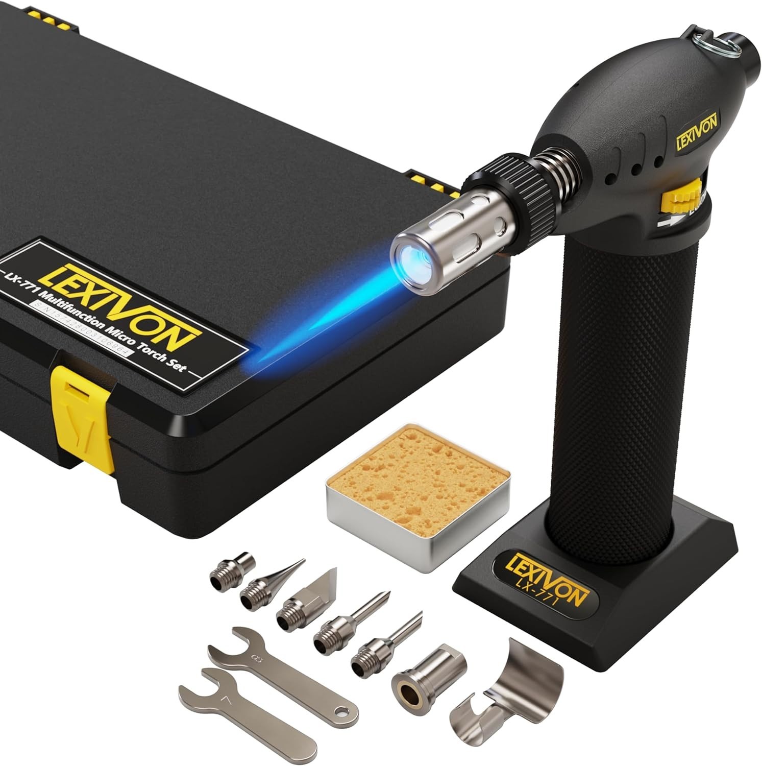 Multi-Function Butane Torch with Hands-Free Operation & High-Temp Control