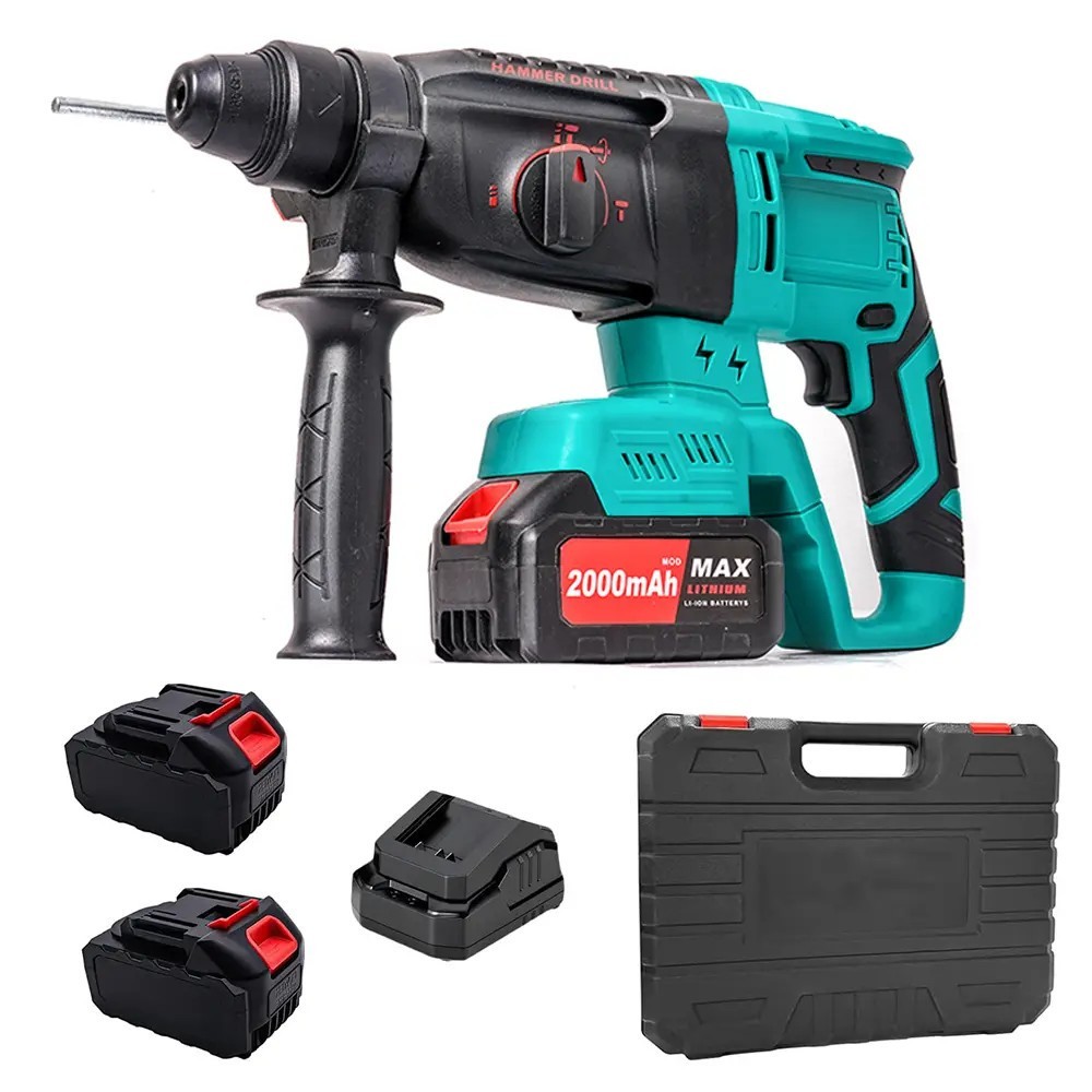 21V Brushless SDS Rotary Hammer Drill 3-Mode Safety Clutch For Concrete Masonry