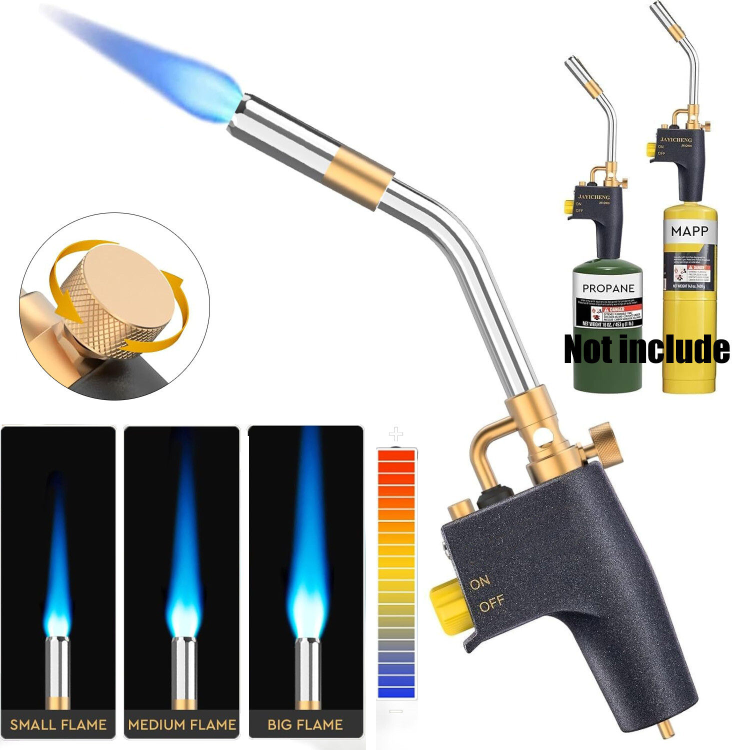 For TS8000 Trigger Start Mapp Gas Torch High Intensity Propane Torch Welding Kit