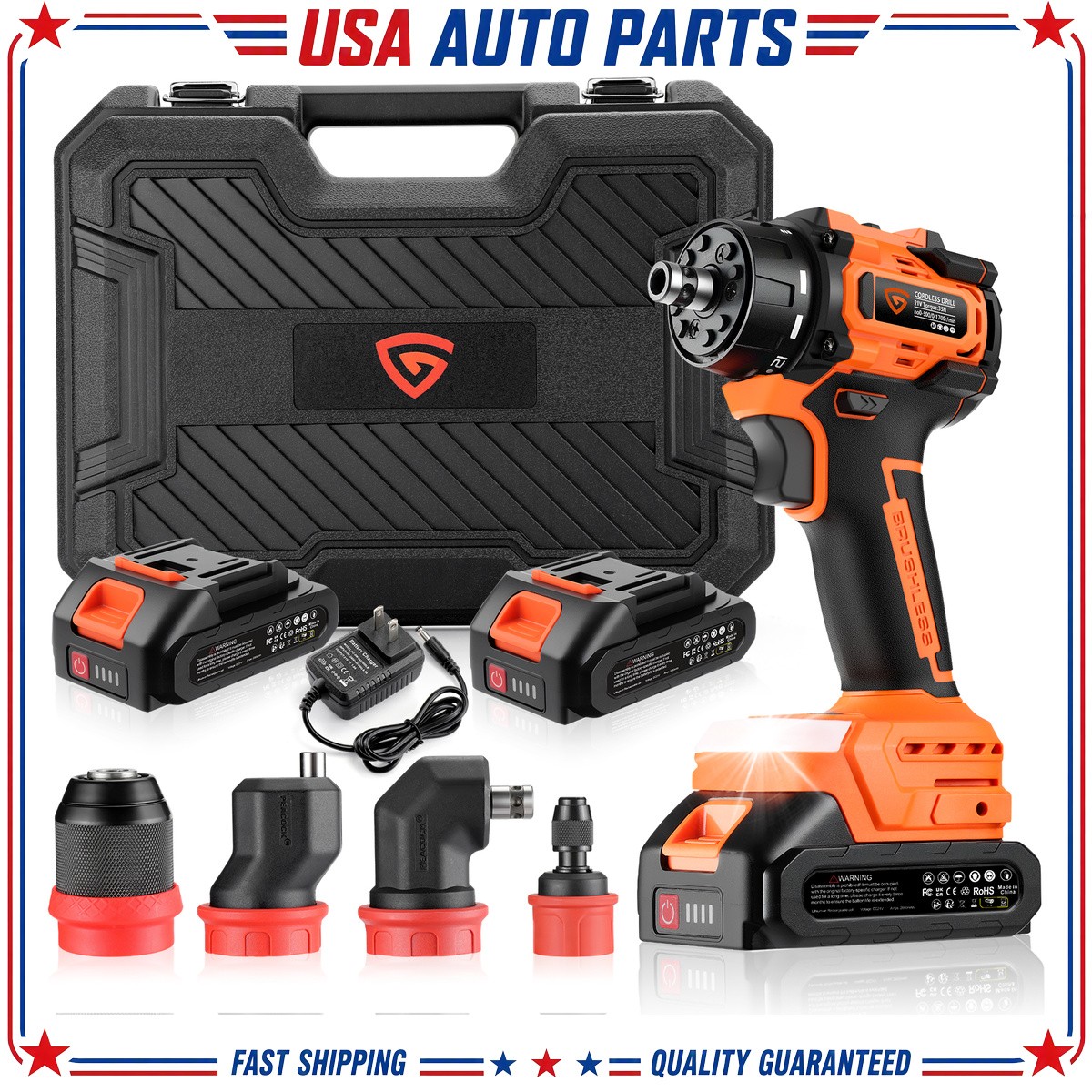 Electric Impact Wrench High Torque Impact Gun Cordless Impact Wrench 0-1500RPM