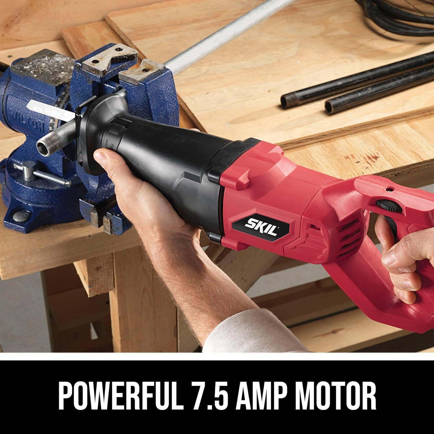 Heavy-Duty 7.5-Amp Corded Electric Reciprocating Saw with Tool-Less Speed Change