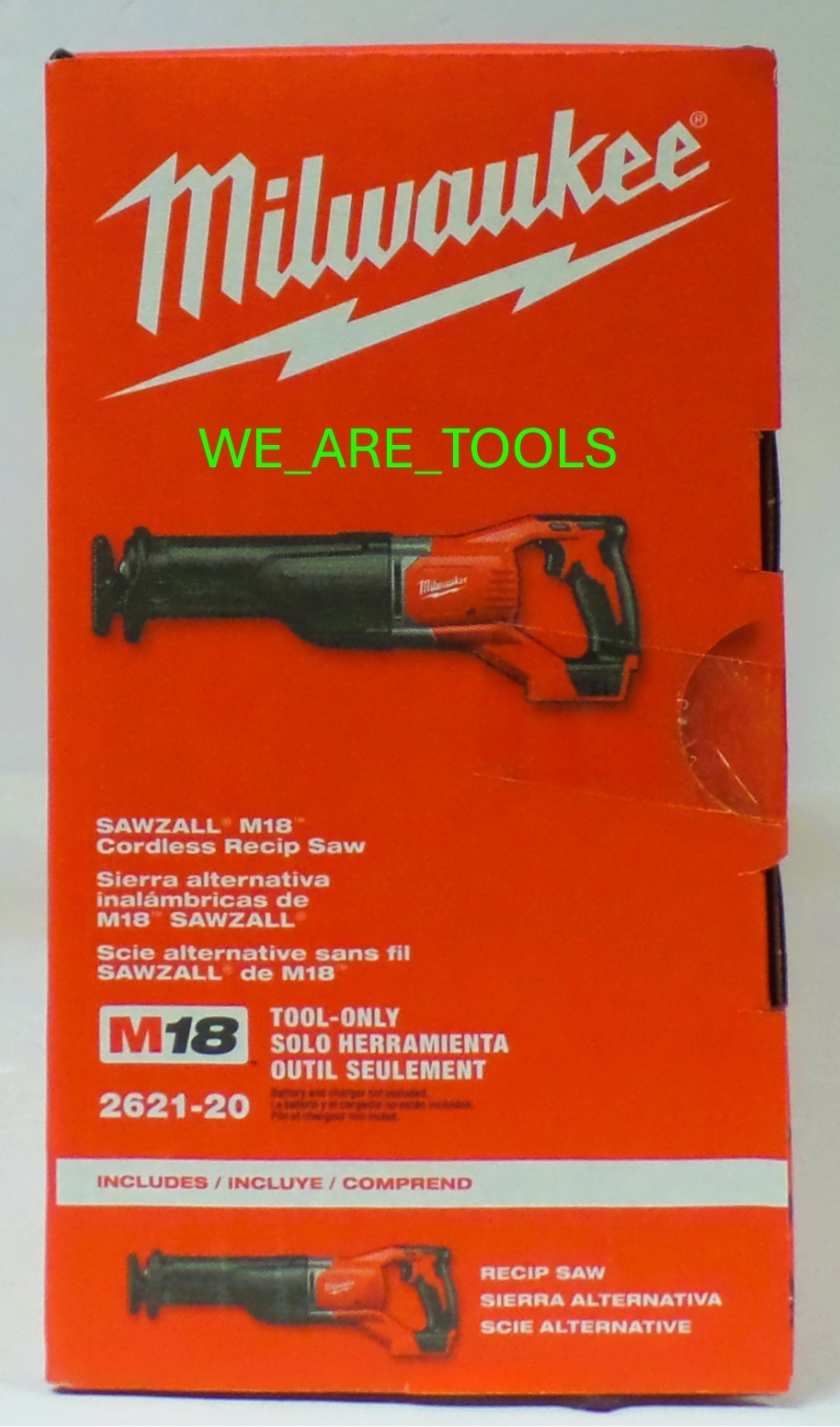 New In Box Milwaukee 2621-20 M18 Reciprocating Saw Sawzall, 2) 5.0 Ah Batteries