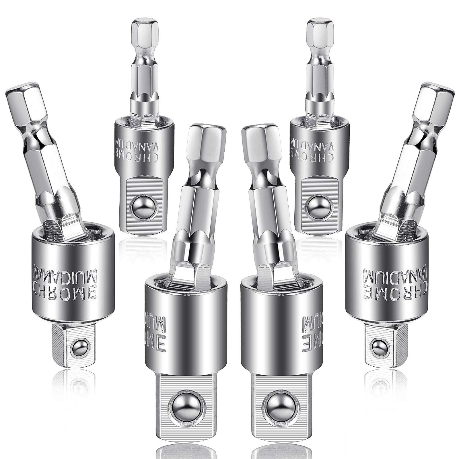 Honoson Impact Socket Adapter Set Power Drill Sockets One Size, Sliver