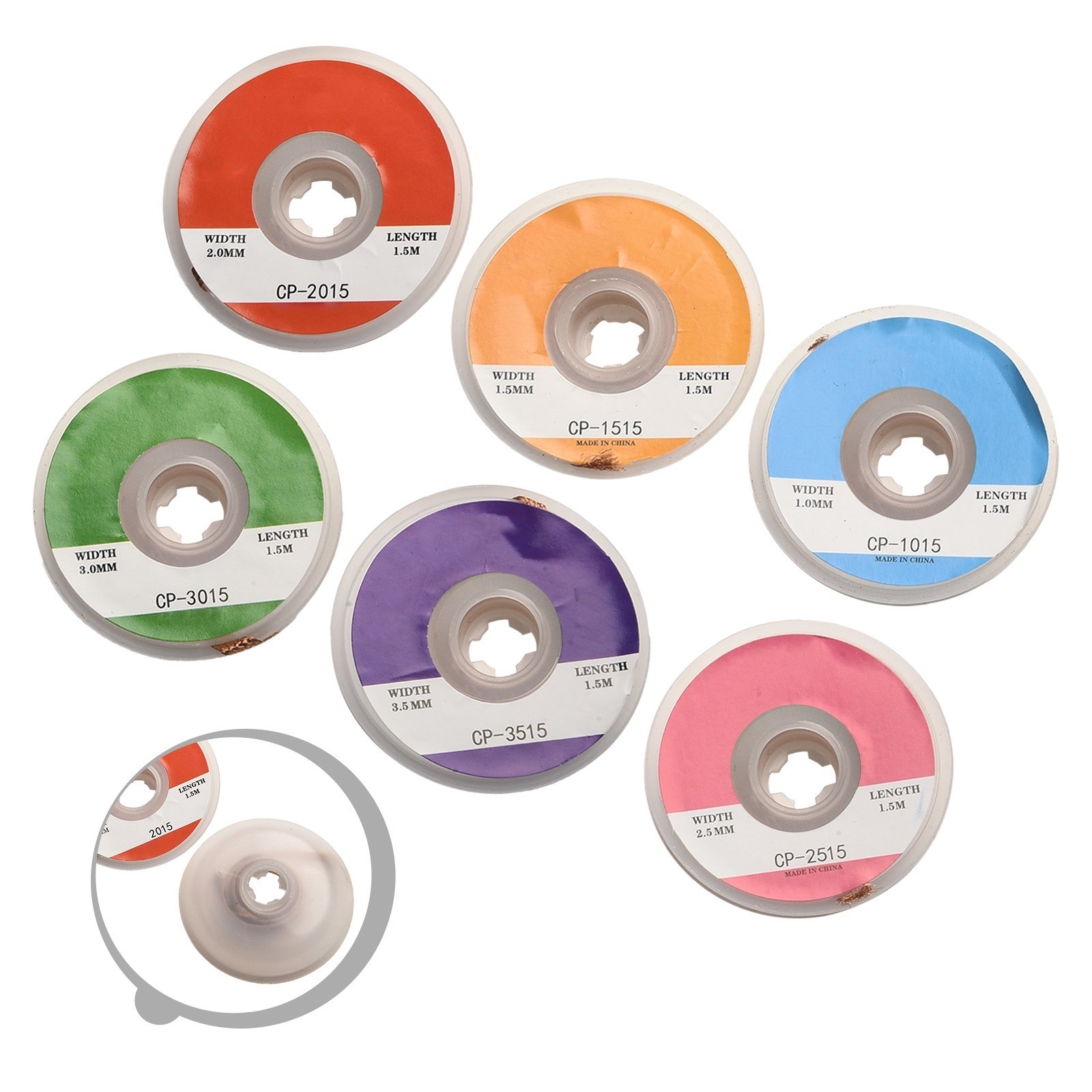 Desoldering Braid Wire 6 Pack 1.5 Meter Each 1.0mm to 3.5mm Width Copper