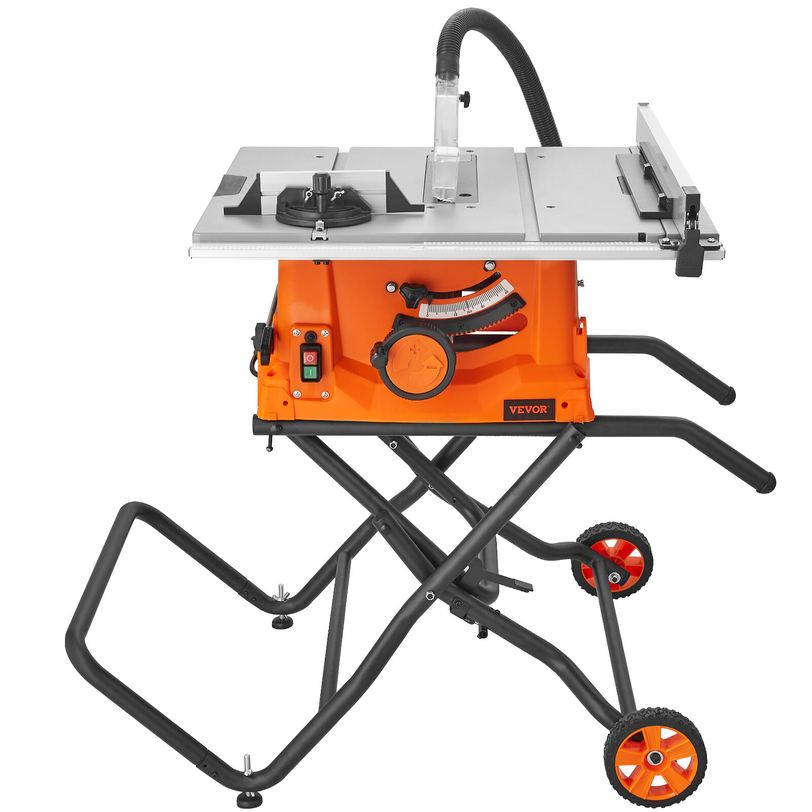 VEVOR 10&Prime; Table Saw w/ Stand Electric Cutting Machine 5000RPM 25-in Rip Capacity
