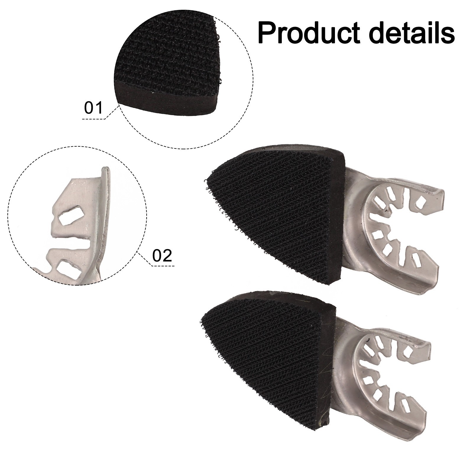 1/2pcs Triangular Sand Disc Sandpaper Pad Oscillating Tool Sanding Disc