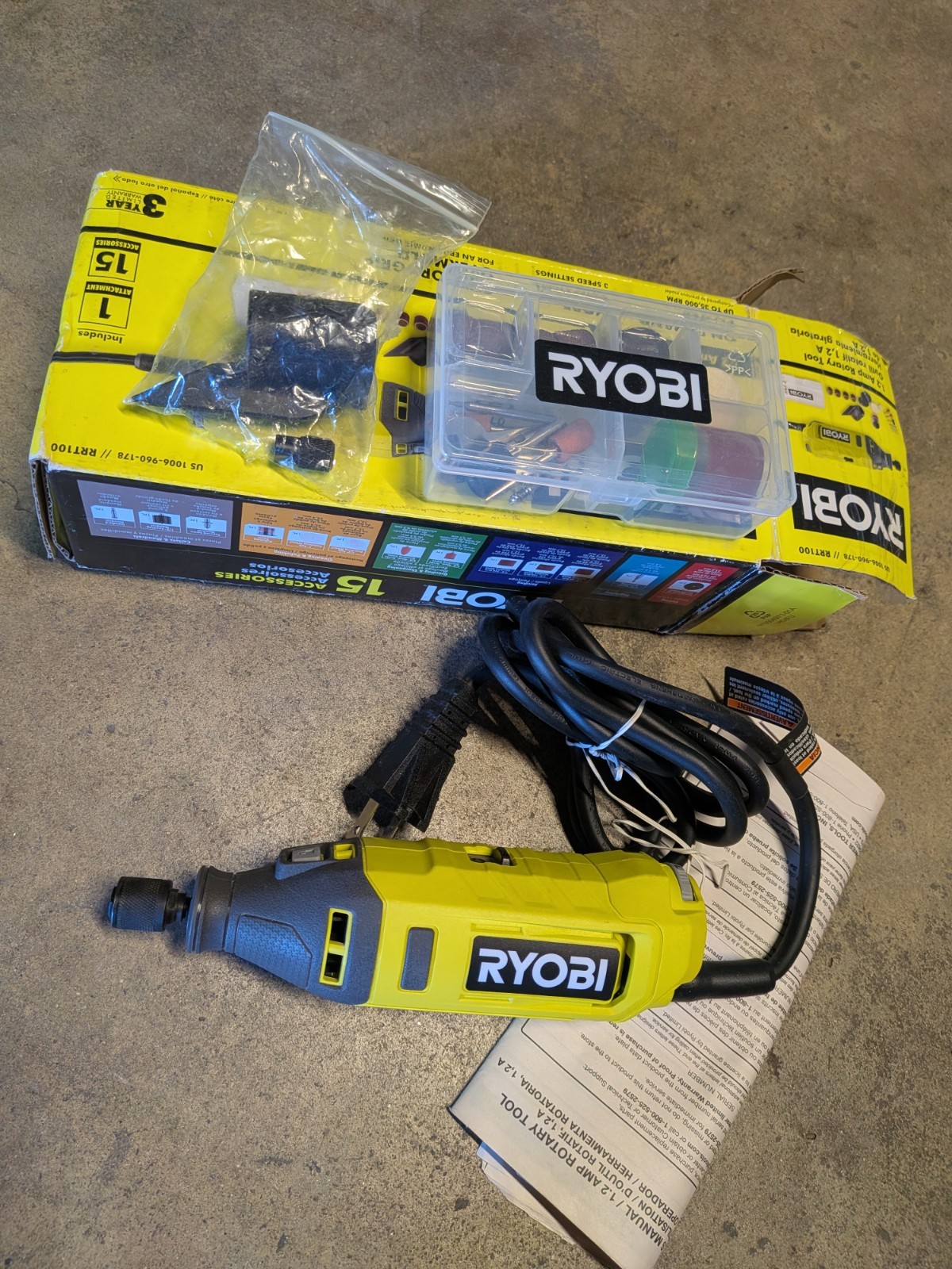 RYOBI 1.2 Amp Corded Rotary Tool