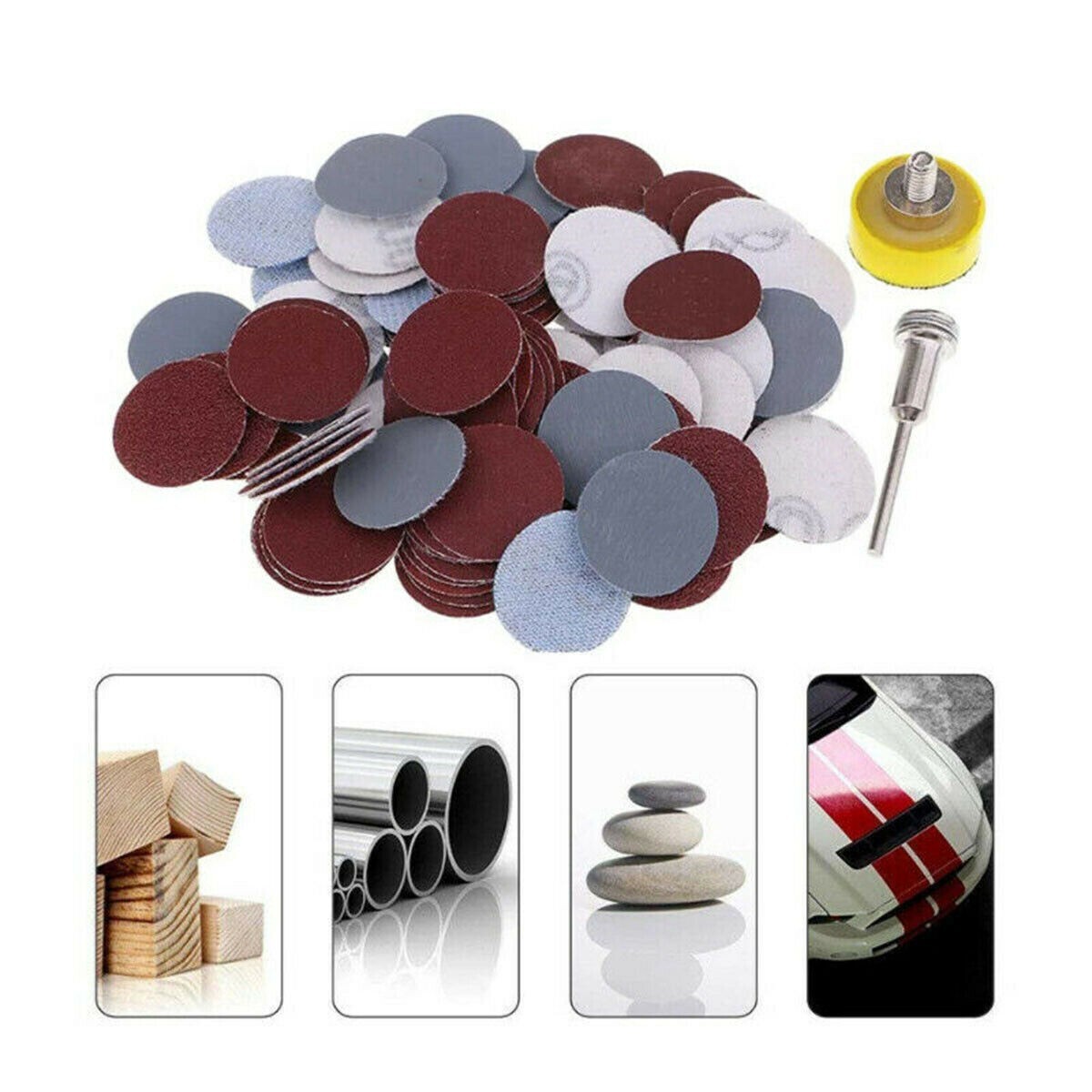 100x Sanding Discs Polishing Wheel Buffing Pad Drill Bits Power Tools For Dremel