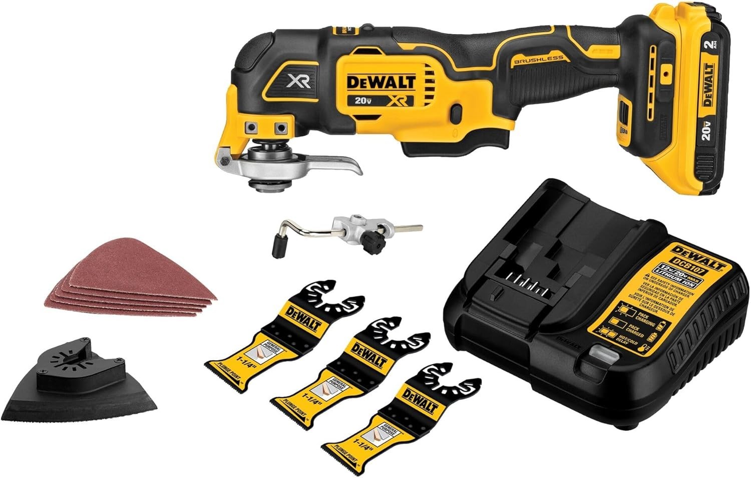 DEWALT 20V MAX XR Oscillating Multi-Tool Kit, Cordless, 3-Speed, (DCS356D1), New
