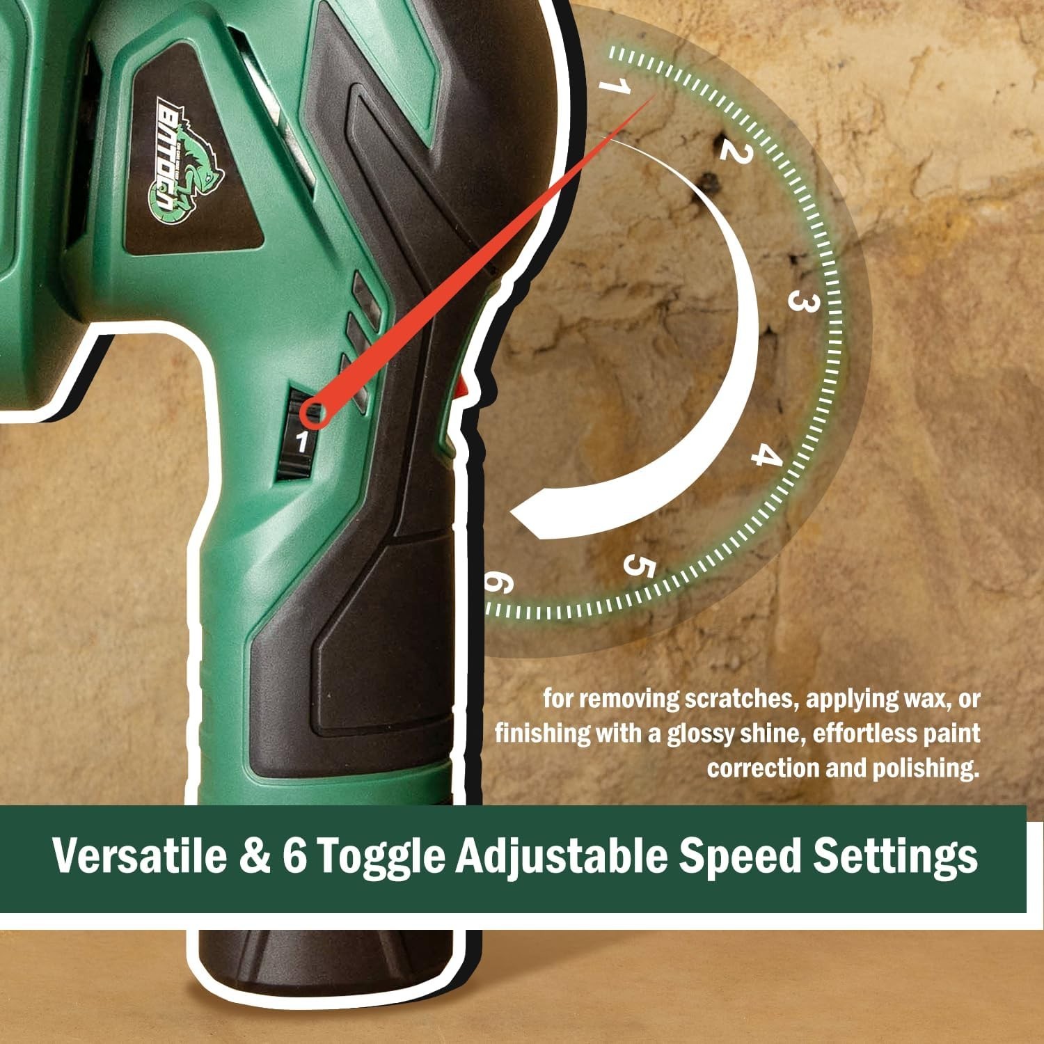 Wireless DA Buffer Polisher – 2.4 lbs with Adjustable Speed for Perfect Finish