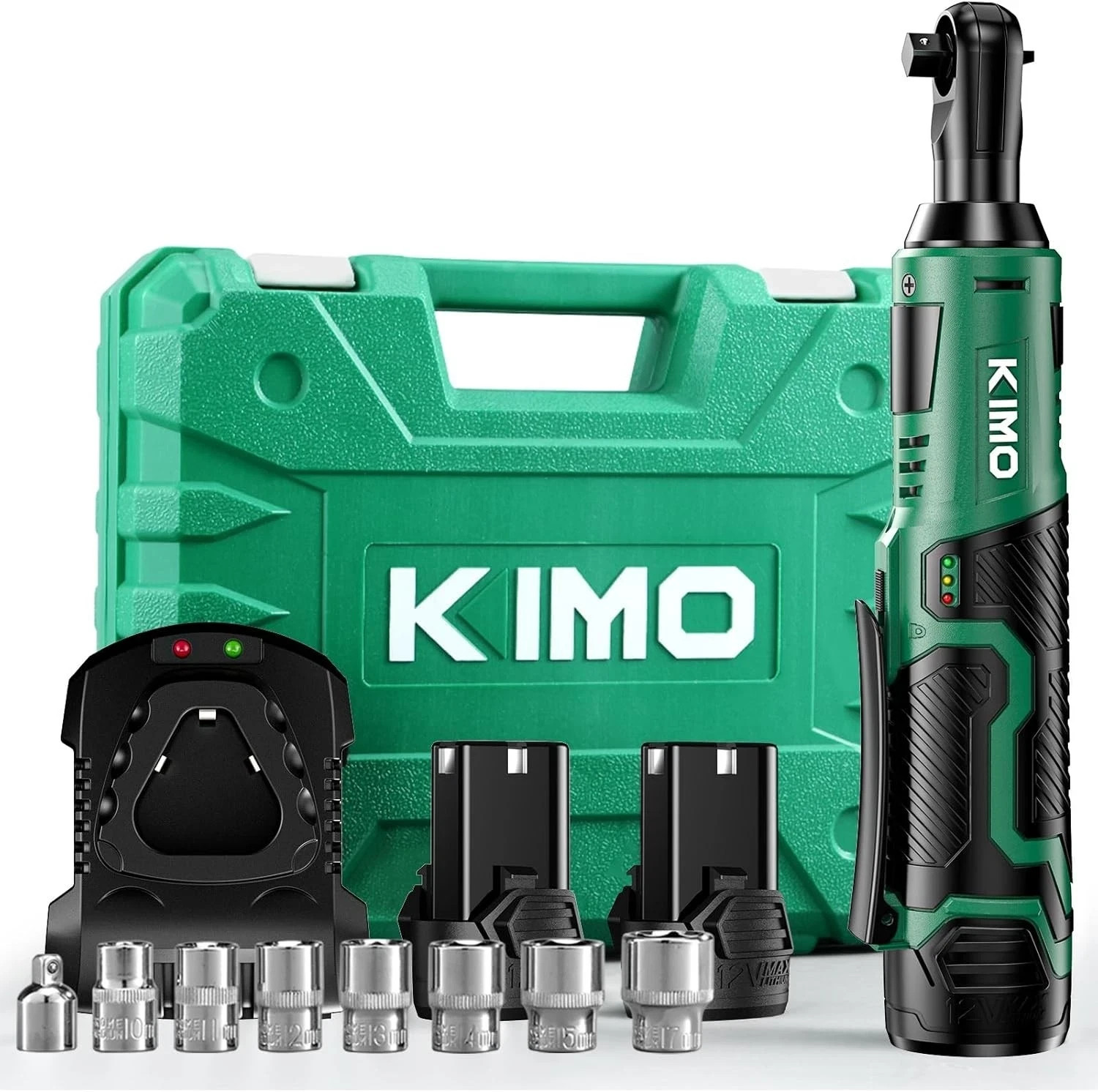KIMO Compact Cordless Electric Ratchet Wrench – Max Torque, Fast Charge & LED