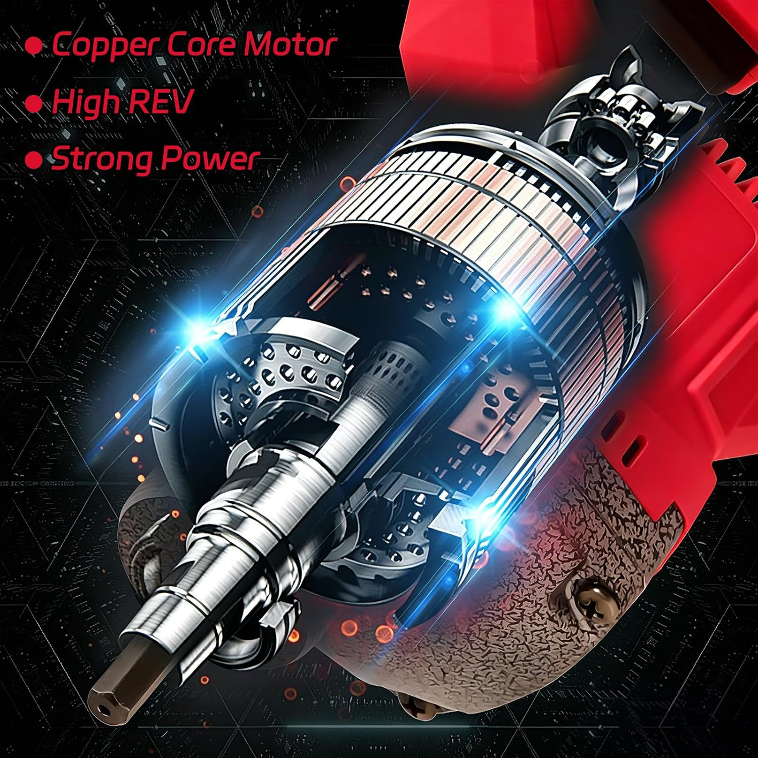 Handheld Concrete Vibrating Tool Compatible with Milwaukee 18V Battery (Tool Onl