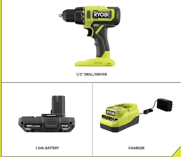 ONEAND 18V Cordless 1/2 in. Drill/Driver KIT with 1 1.5 AH Battery and Charger
