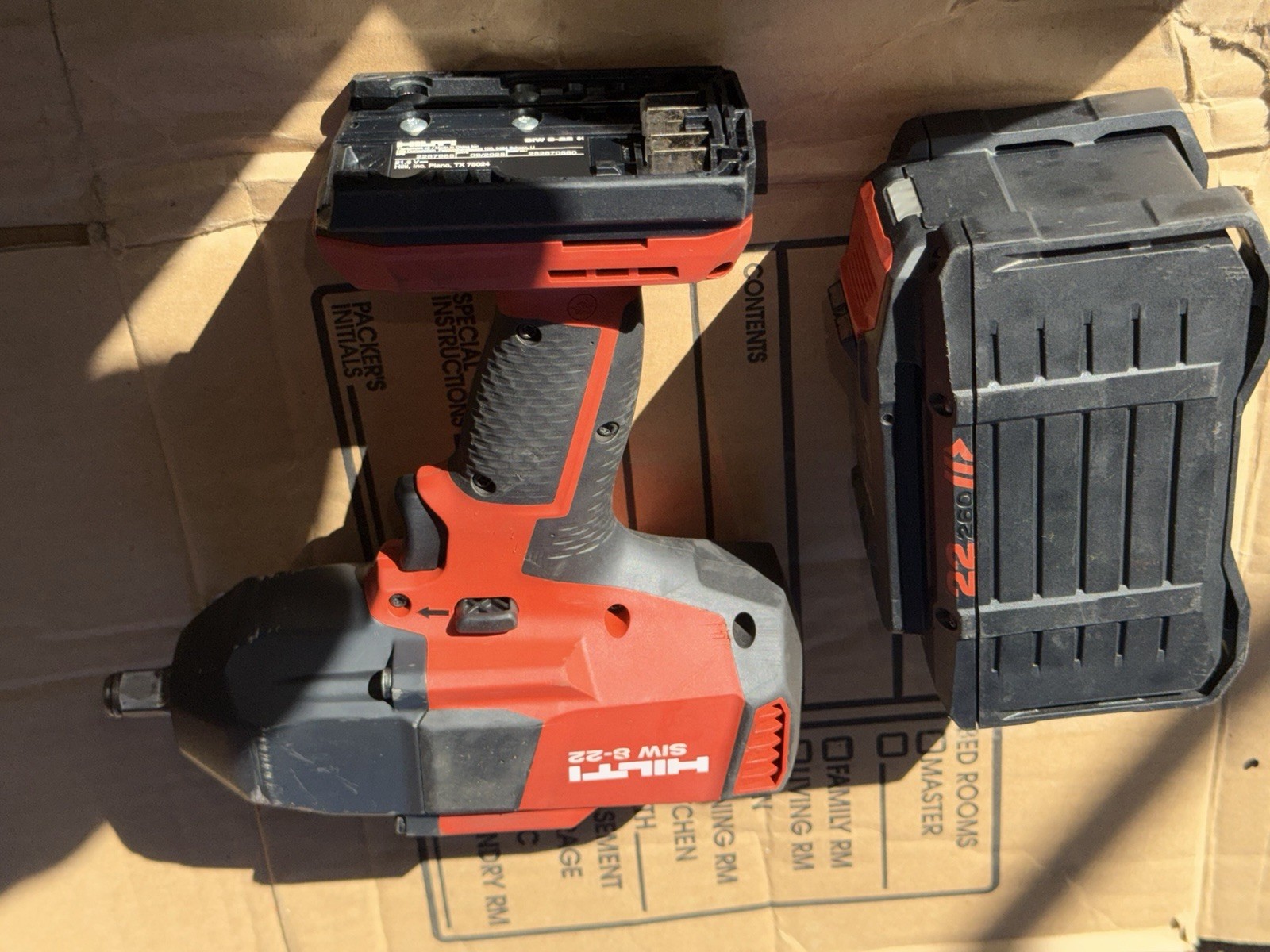 HILTI NURON SIW 8-22 1/2 DRIVE IMPACT WRENCH W 12Ah BATTERY