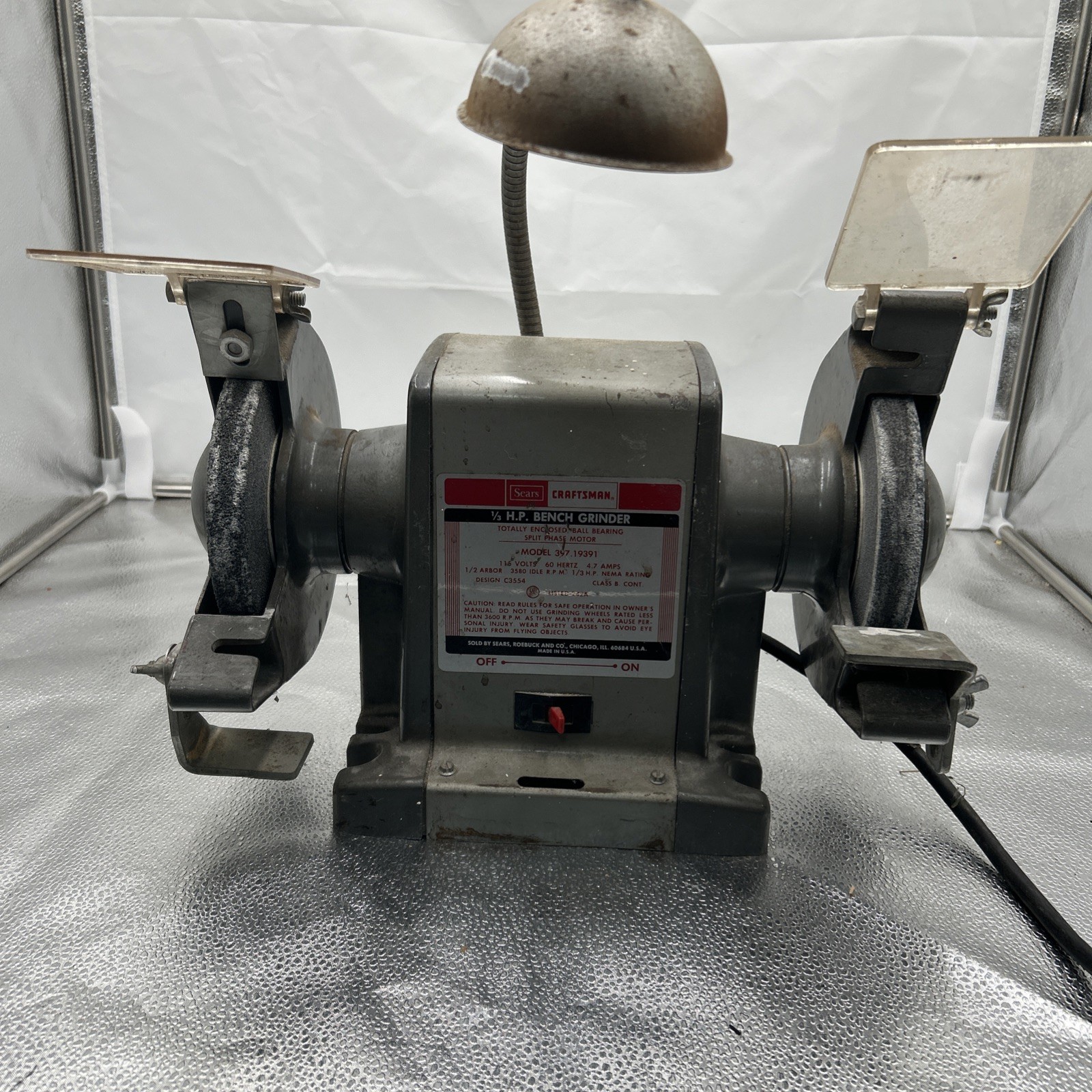 Sears Craftsman 1/3 HP Bench Grinder model: 397-19391