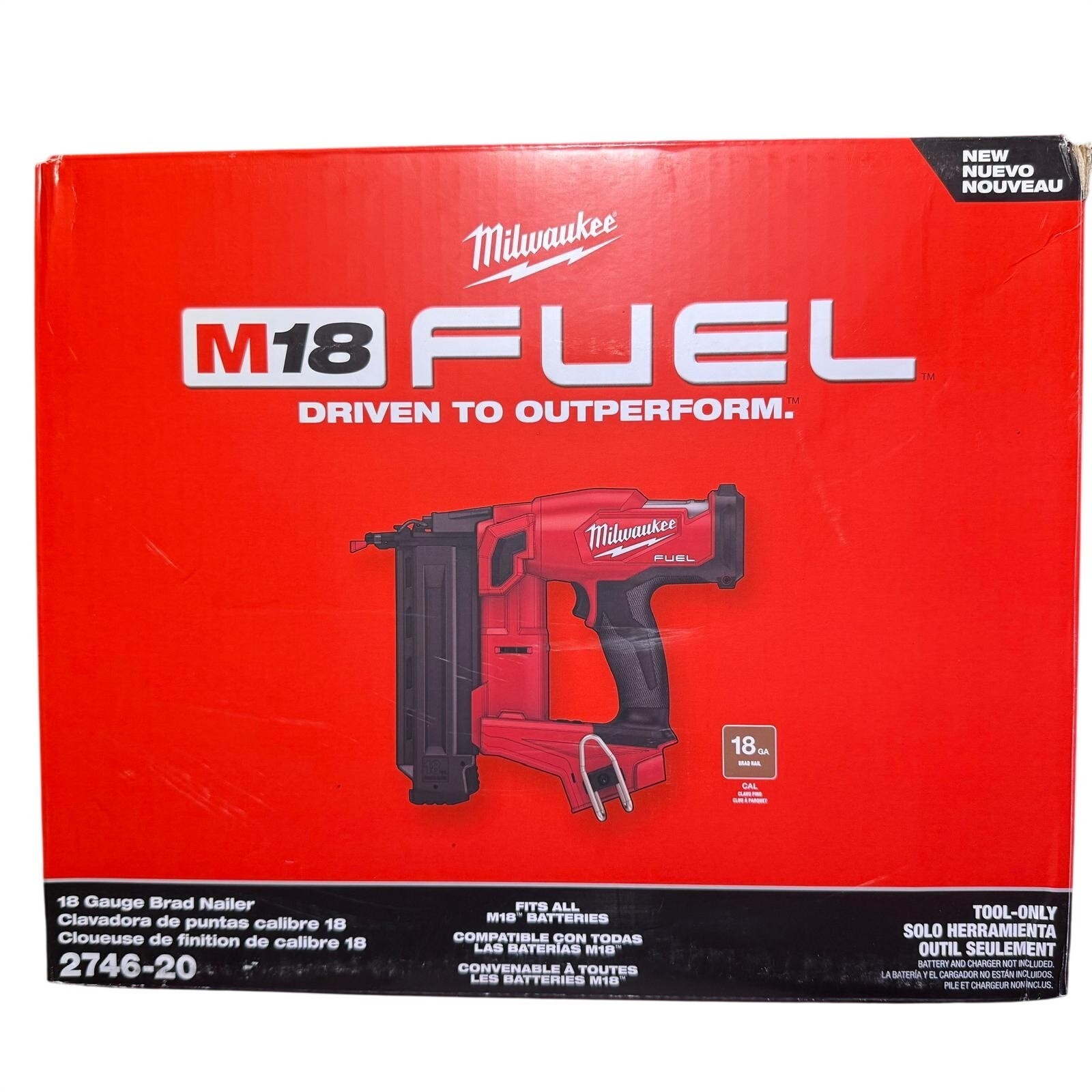 MILWAUKEE M18 FUEL 18 Gauge Brad Nailer – Model 2746-20