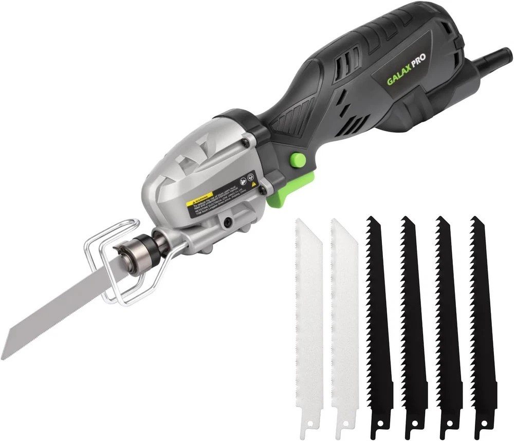 Reciprocating Saw Corded 5.0 Amp Variable Speed 3000 SPM 4.5-Inch Cut