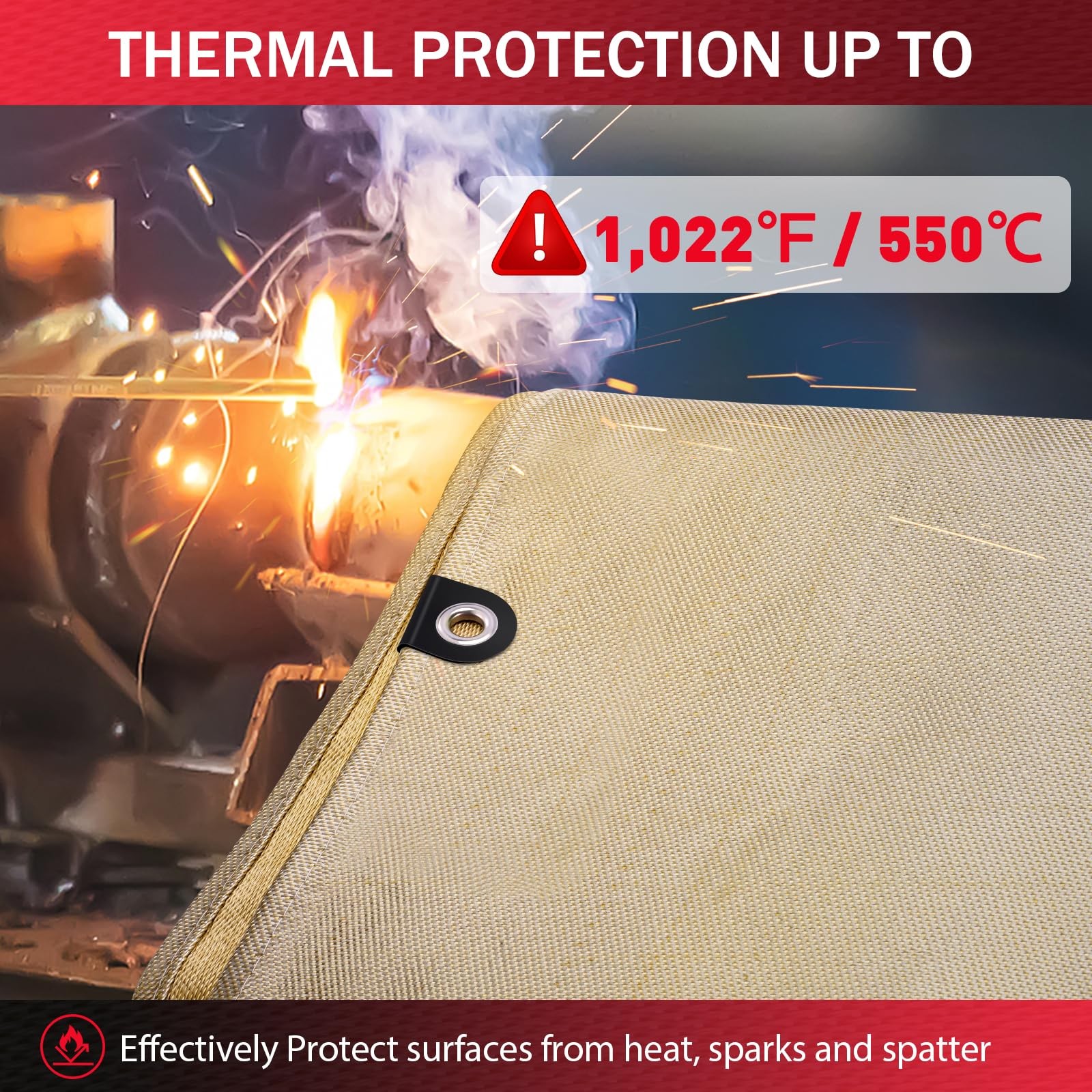 2 Pack Welding Blanket 4×6 ft – Heavy Duty Fiberglass Heat Resistant Fabric, …