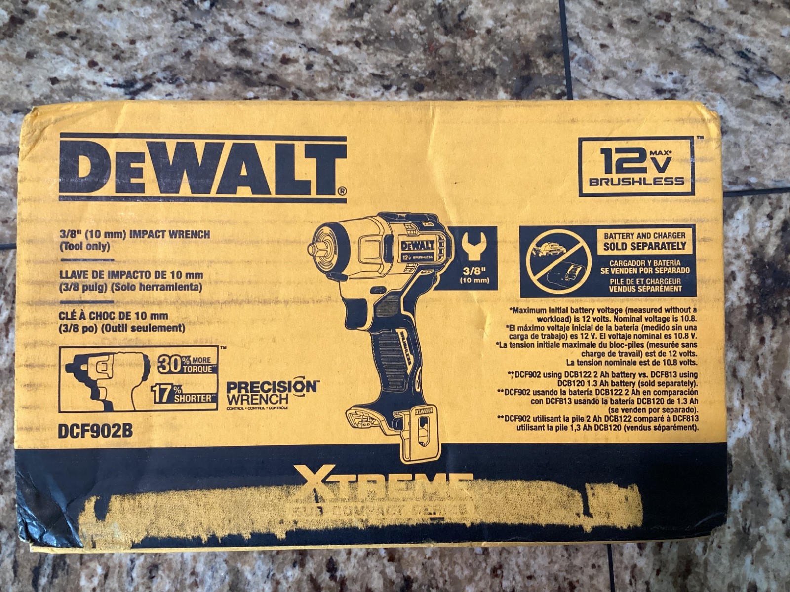 DEWALT DCF902B XTREME 12V MAX Brushless 3/8 Inches Impact Wrench