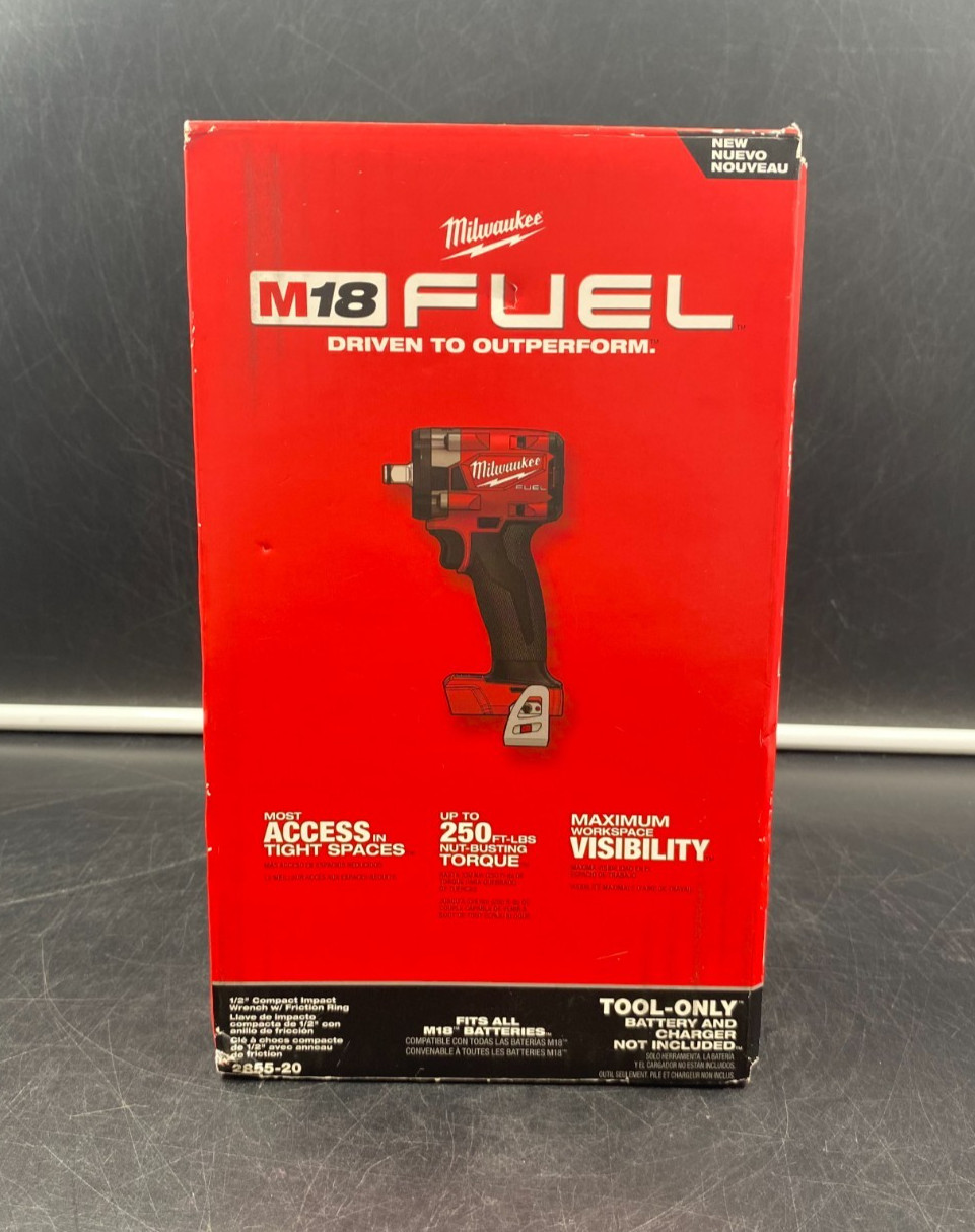 Milwaukee 2855-20 M18 Fuel 1/2&Prime; Compact Impact Wrench w/ Friction Ring – NEW