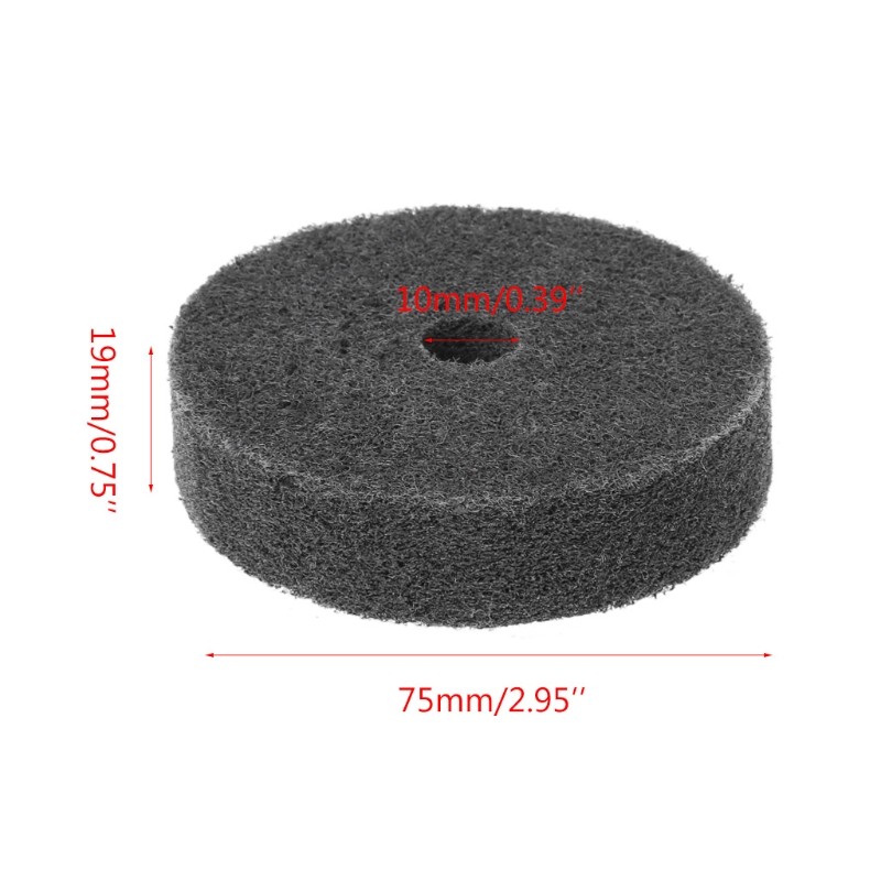 Nylon Fiber Buffing Wheel Abrasive Polish Grinding Iron Instrument 75*19*10mm