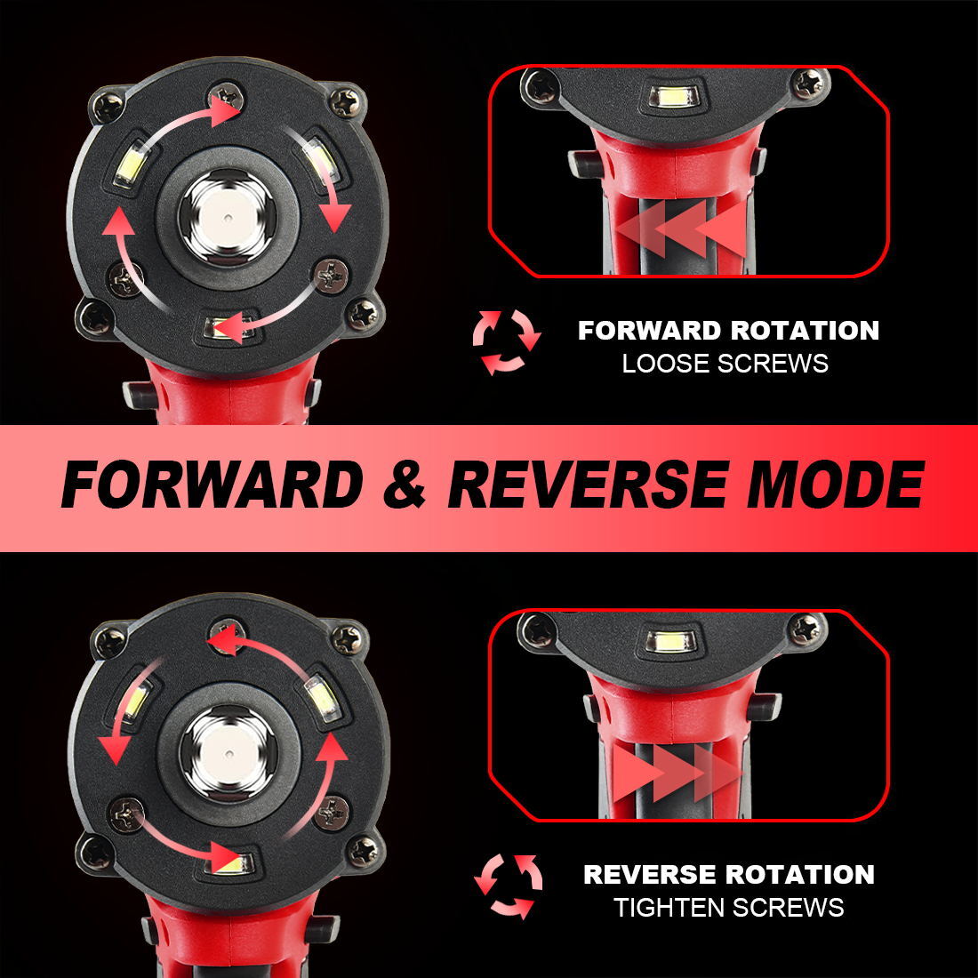 530N.m 1/2&Prime; Cordless High Torque Impact Wrench For Milwaukee 18V Battery