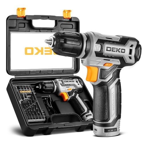 DEKOPRO 12V Power Battery Drill Set with Small Electric Drills and 3/8-inch Key